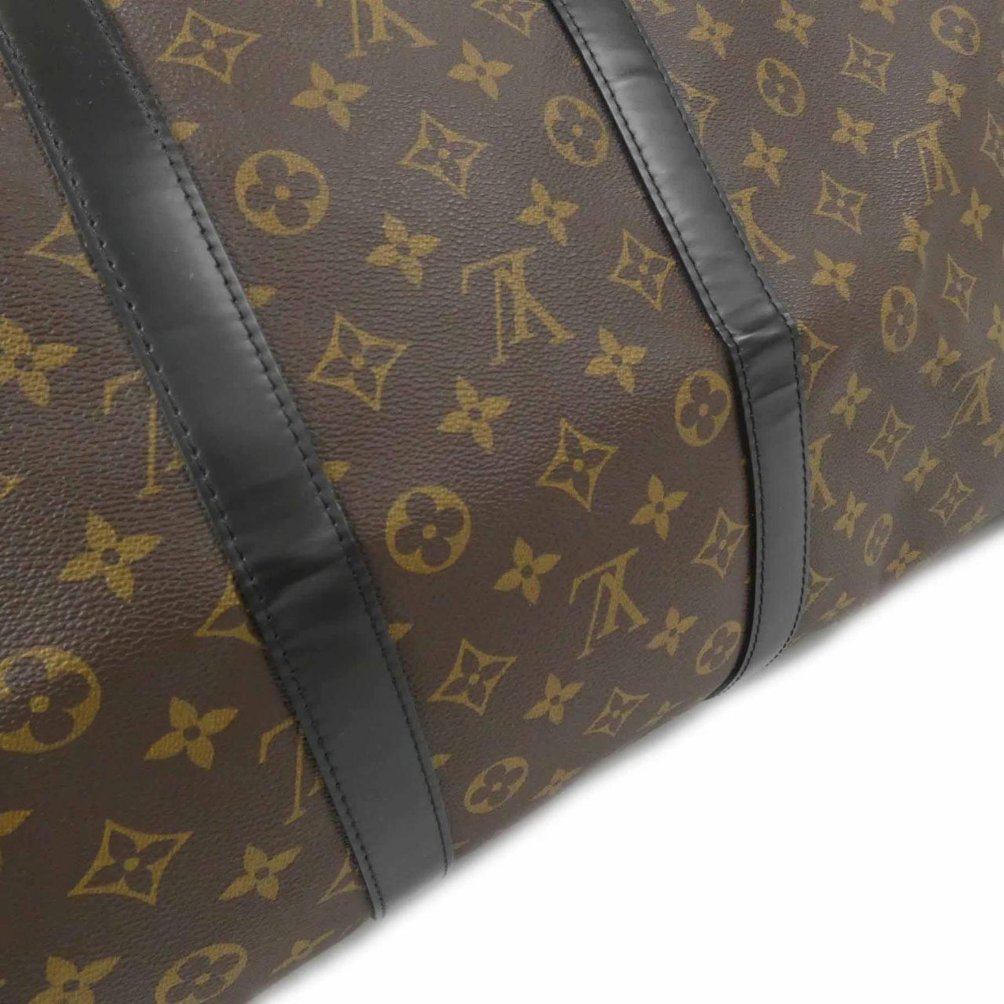Louis Vuitton Marron Coated Canvas Boston Bag