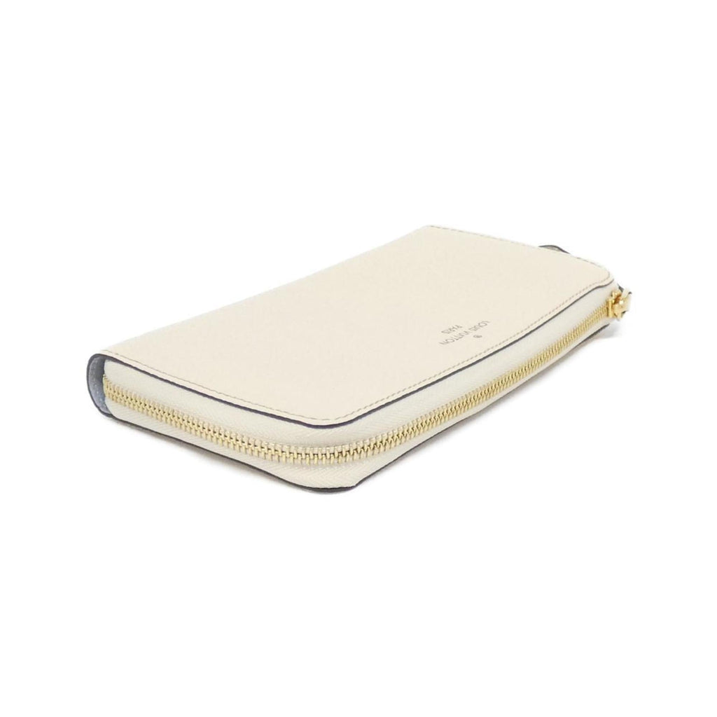 Louis Vuitton Cream Leather Long Wallet
