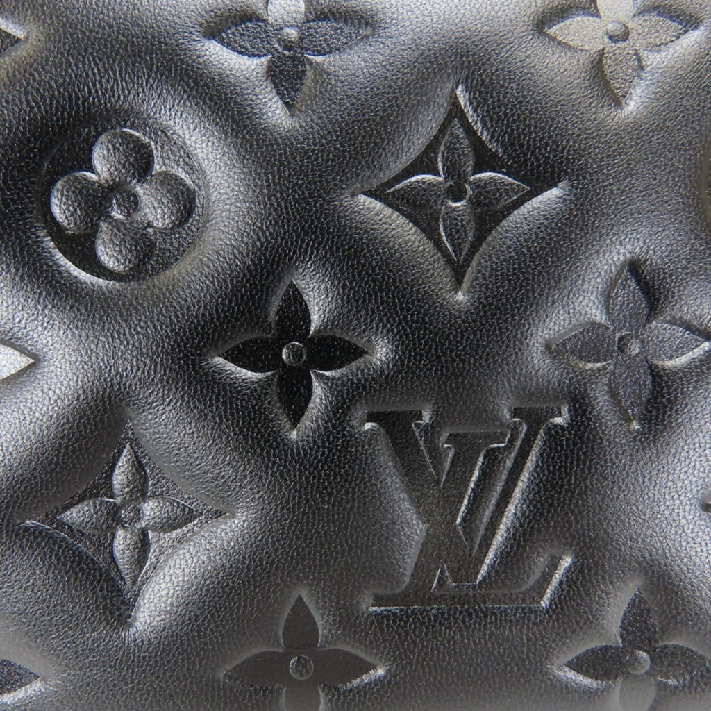 Louis Vuitton Black Noir Leather Coin Purse/Coin Case