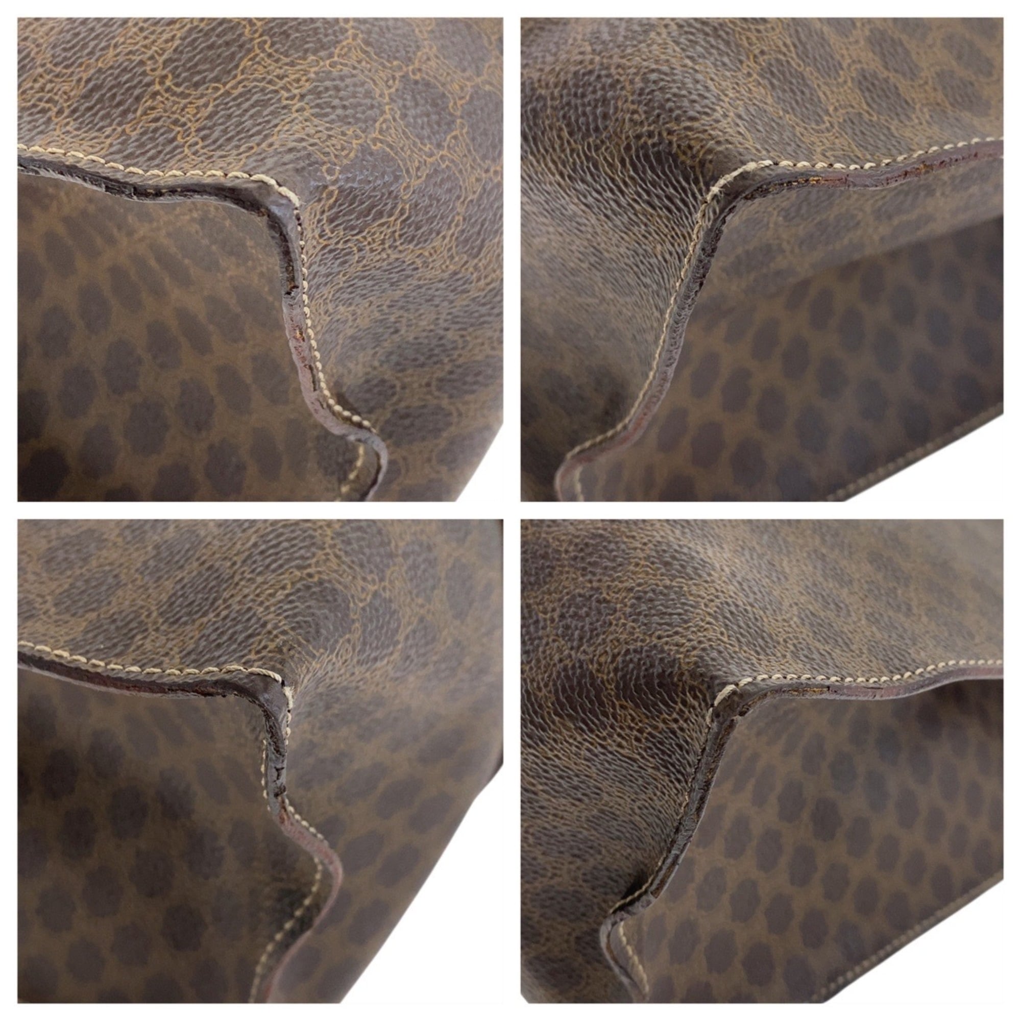 Celine Brown Pvc Shoulder Bag Tote Bag