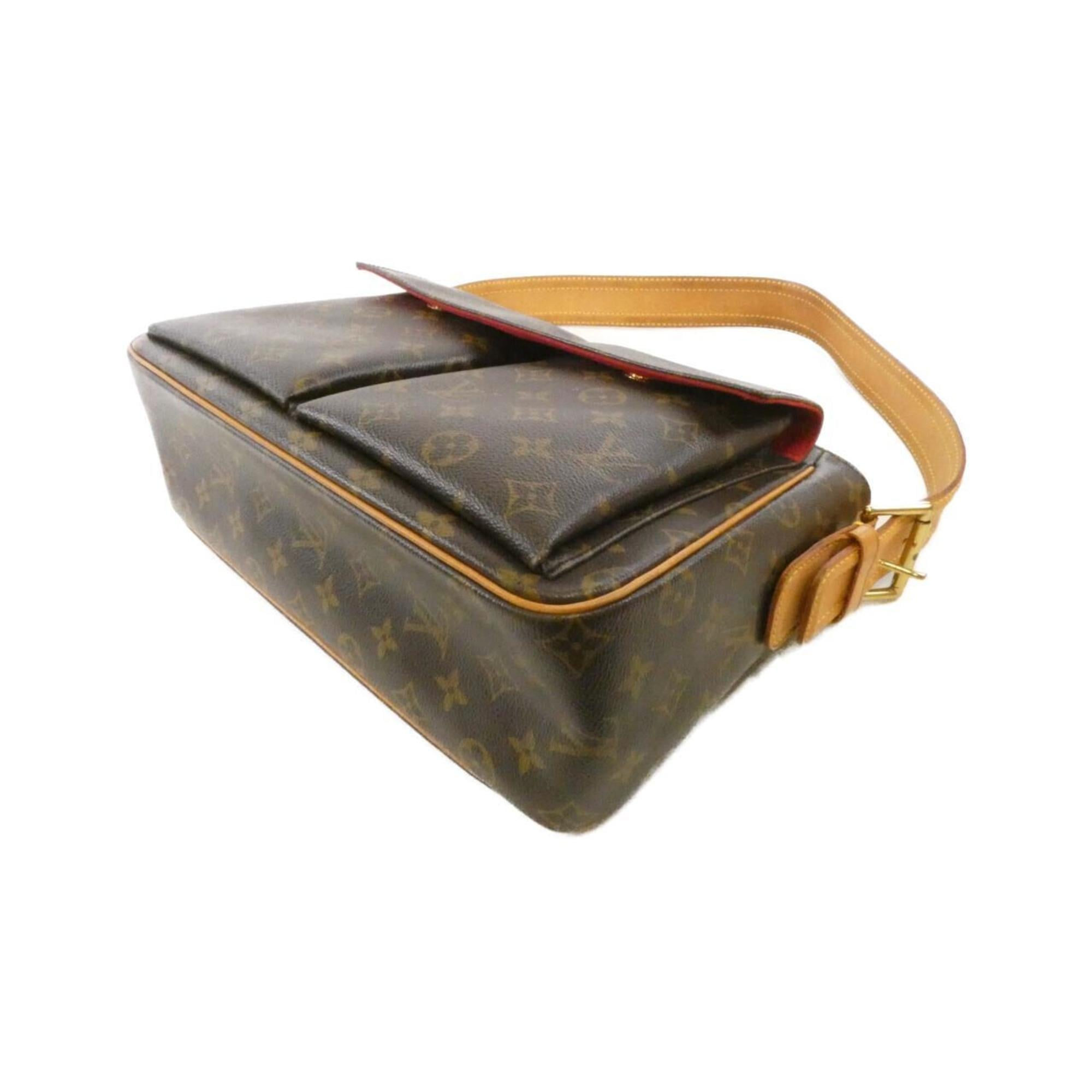 Louis Vuitton Brown Coated Canvas Shoulder Bag