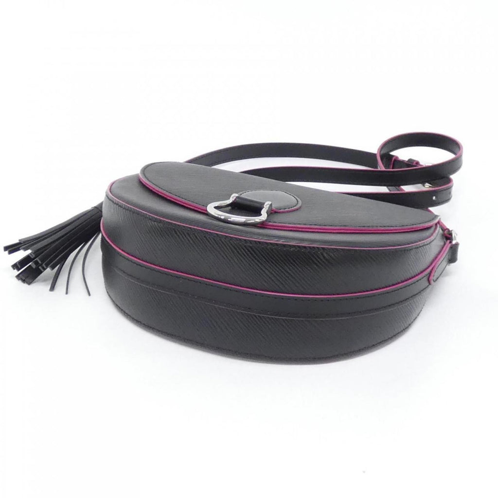 Louis Vuitton Black Hot Pink Leather Shoulder Bag