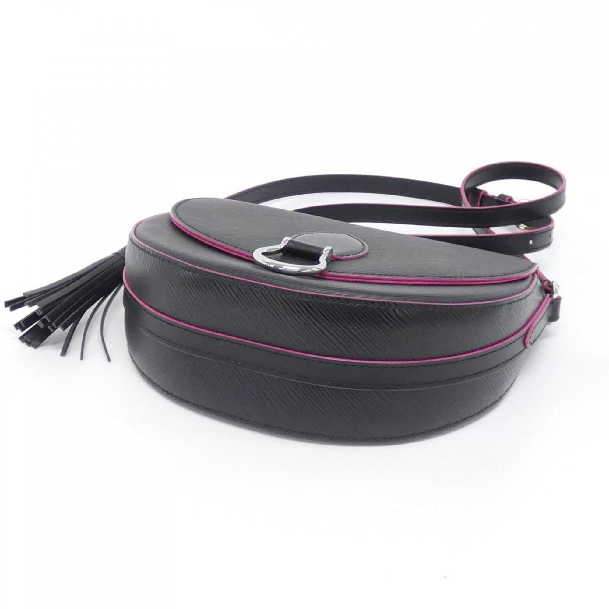 Louis Vuitton Black Hot Pink Leather Shoulder Bag