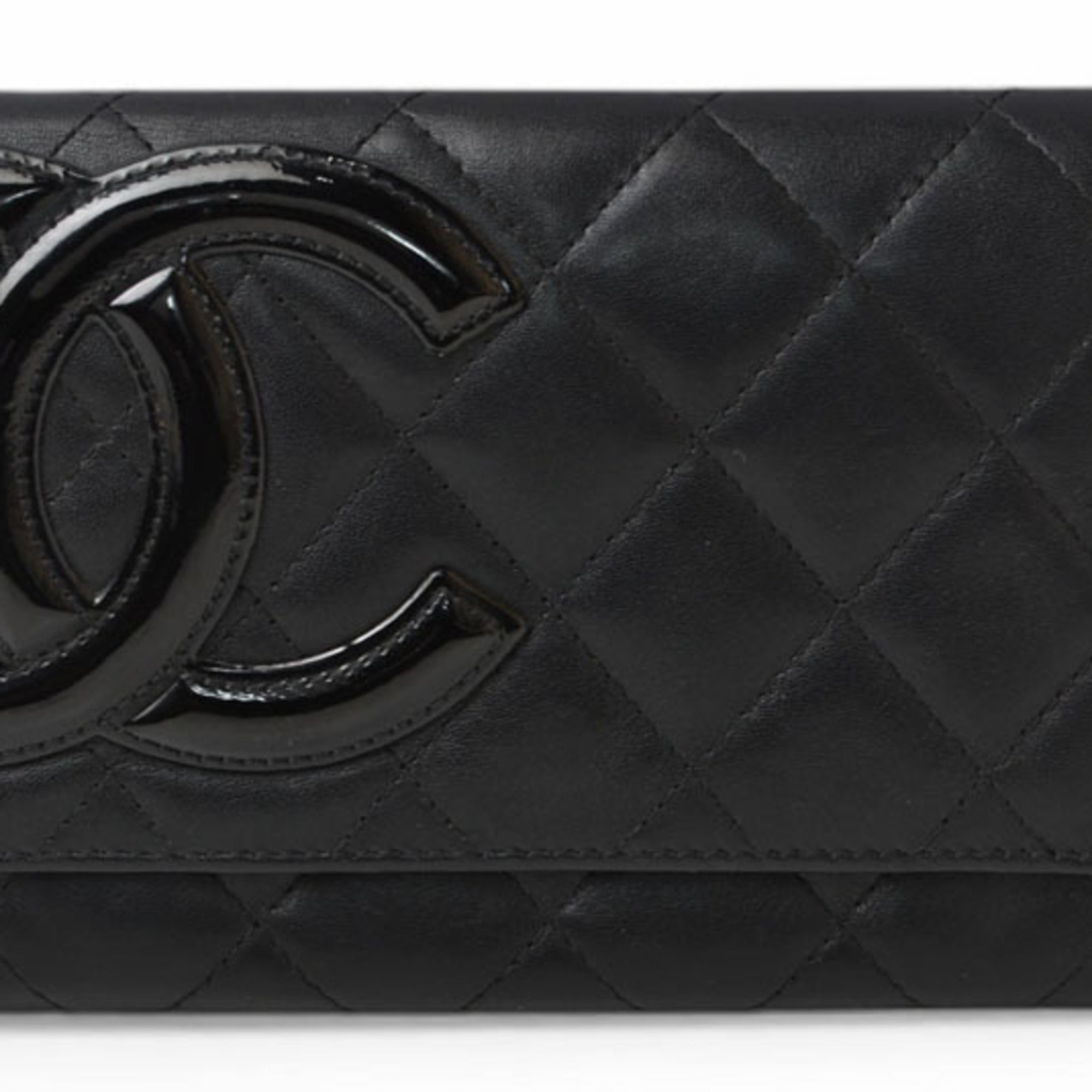 Chanel Black Pink Leather Wallet (Bi-Fold)