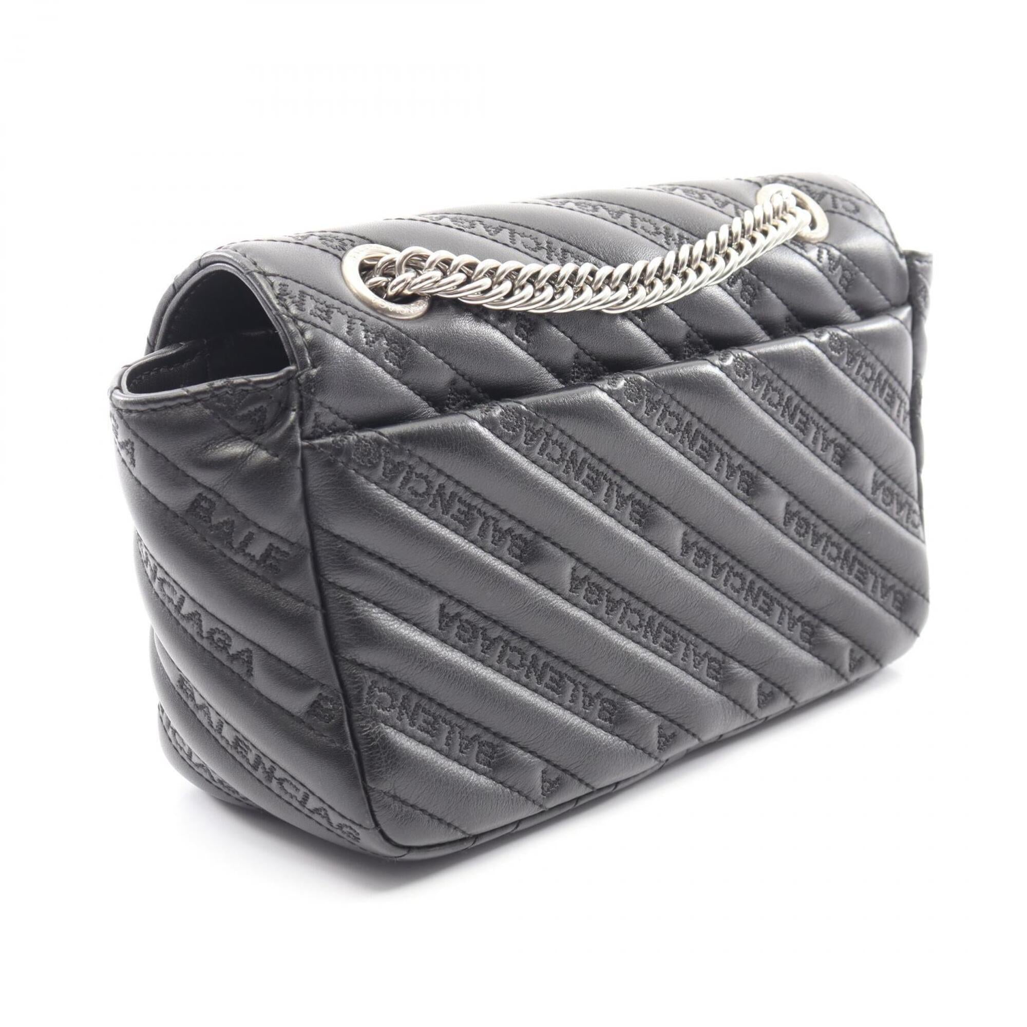 Balenciaga Black Leather Handbag Shoulder