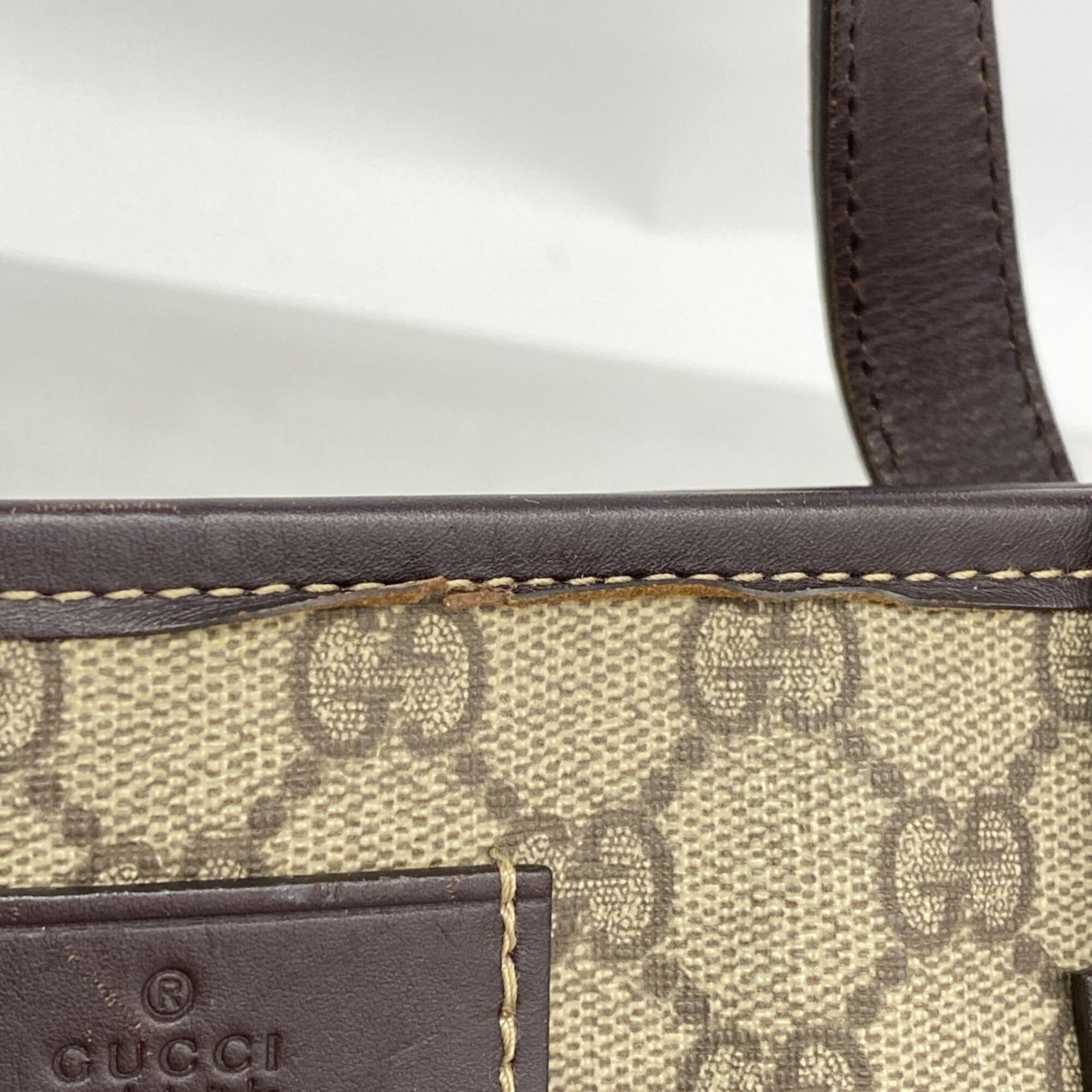 Gucci Brown Pvc Tote Bag (Pre-Owned)