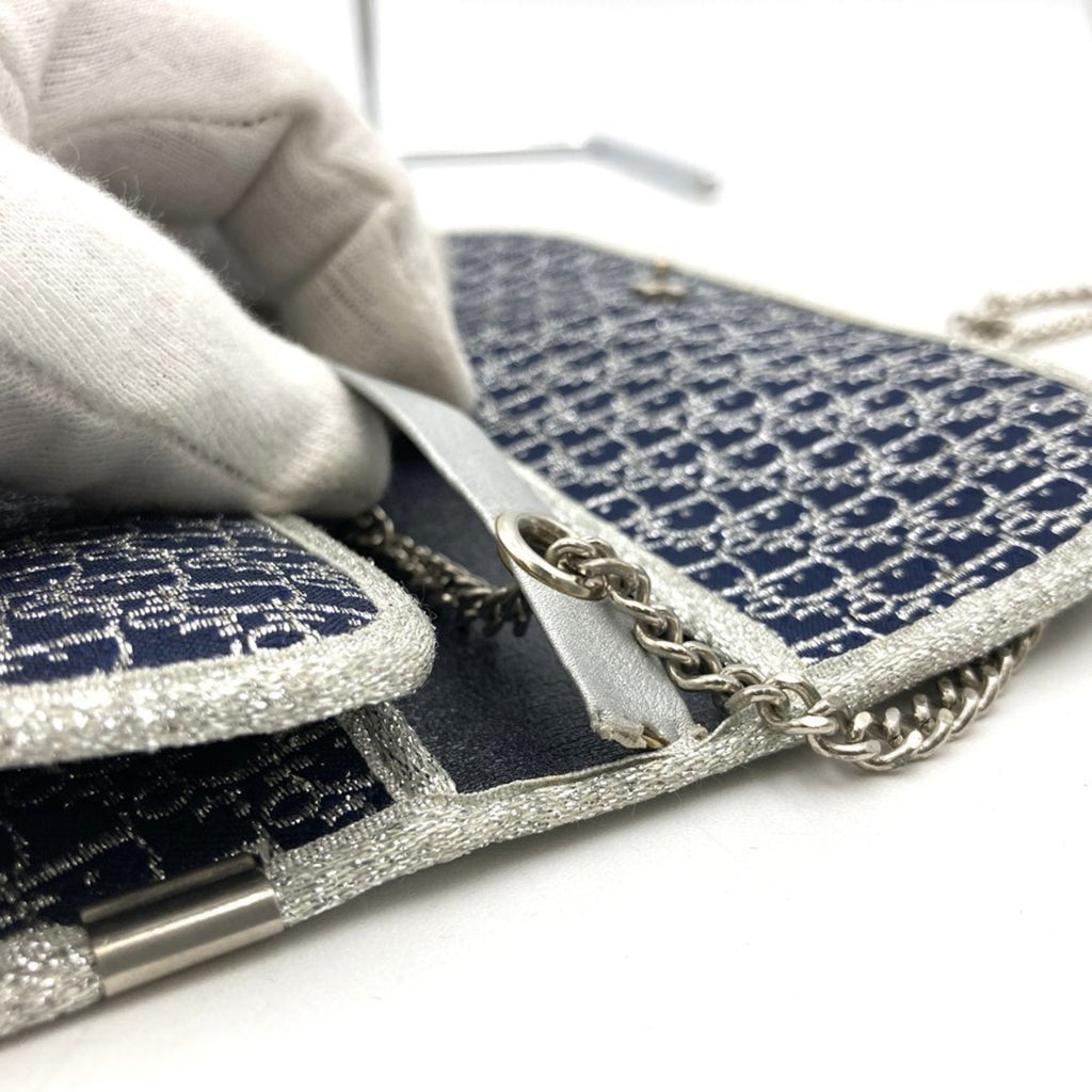 Christian Dior Navy Canvas Shoulder Bag (Pre-Owned)