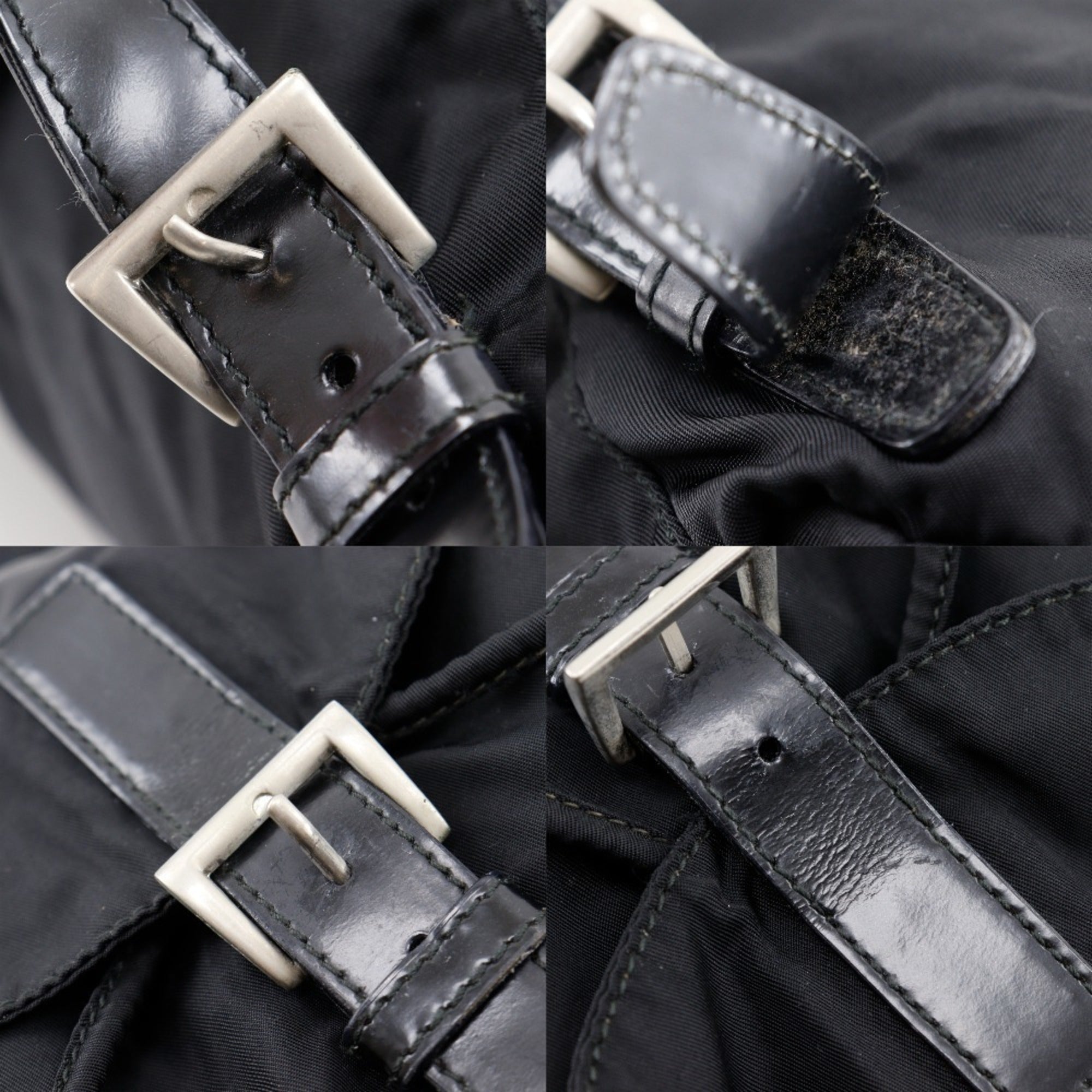 Prada Black Nylon Backpack Tote Bag