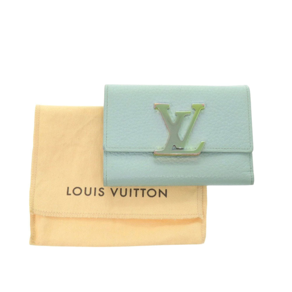 Louis Vuitton Blue Leather Wallet (Tri-Fold)