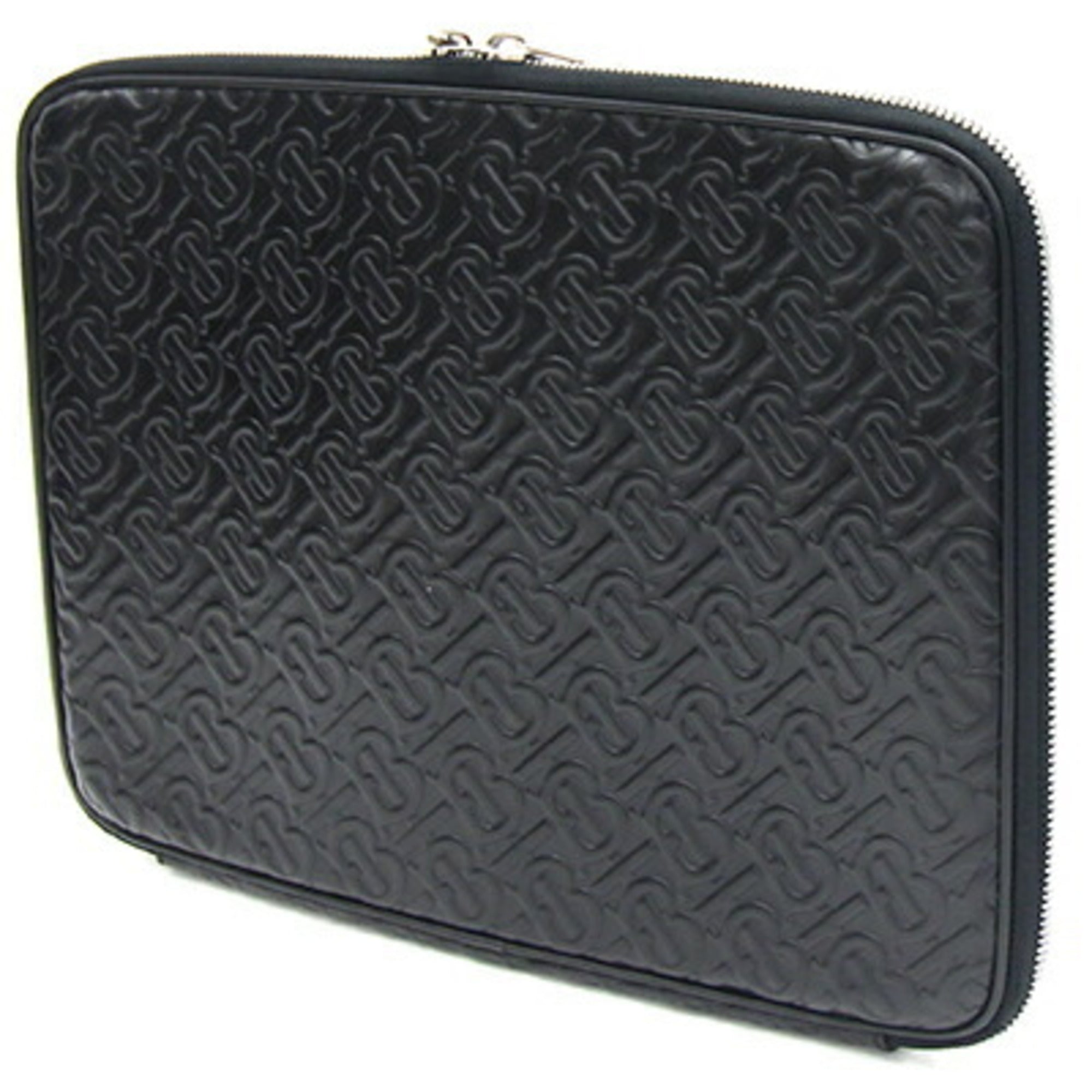 Burberry Black Leather Clutch Bag Document Case