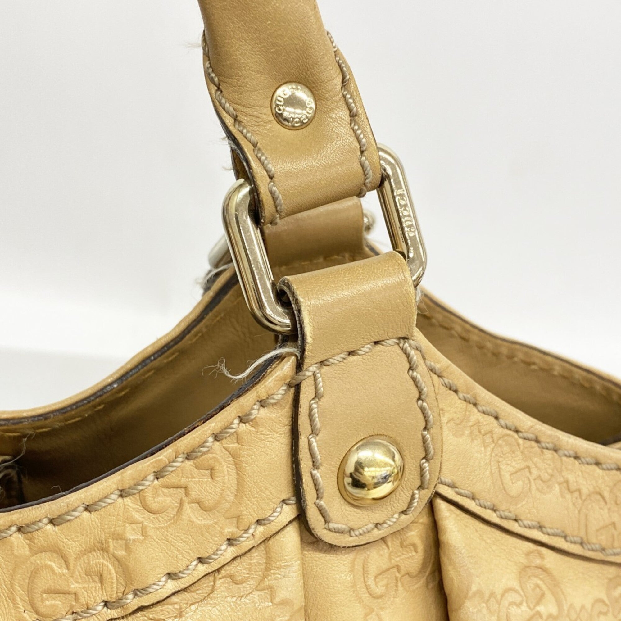 Gucci Beige Leather Tote Bag (Pre-Owned)