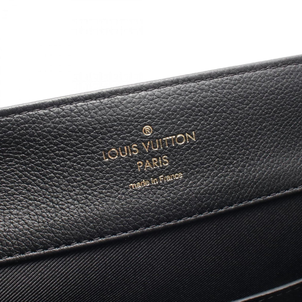Louis Vuitton Black Ivory Leather Handbag
