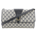 Gucci Gray Navy Gg Plus Shoulder Bag (Pre-Owned)