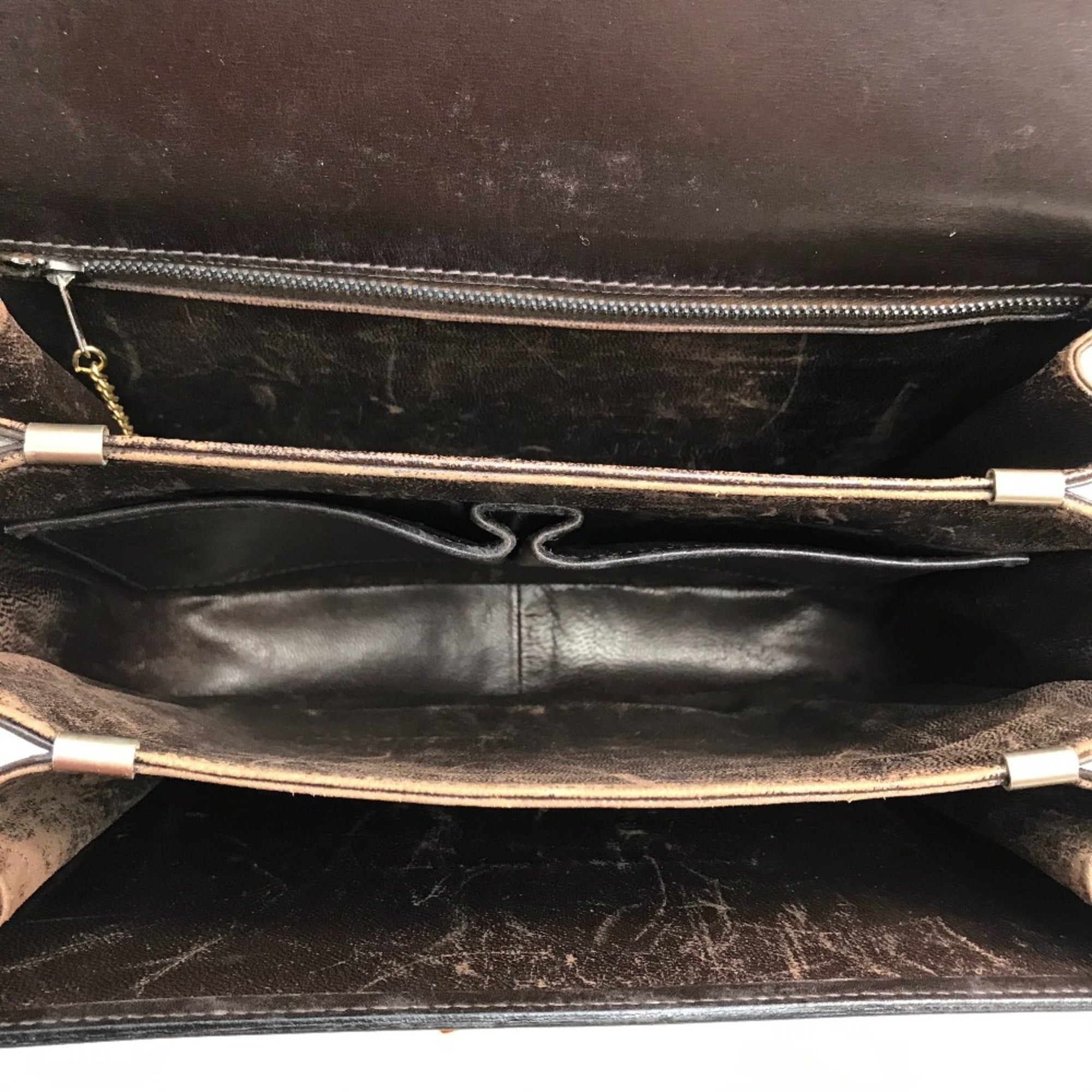 Celine Brown Leather Shoulder Bag