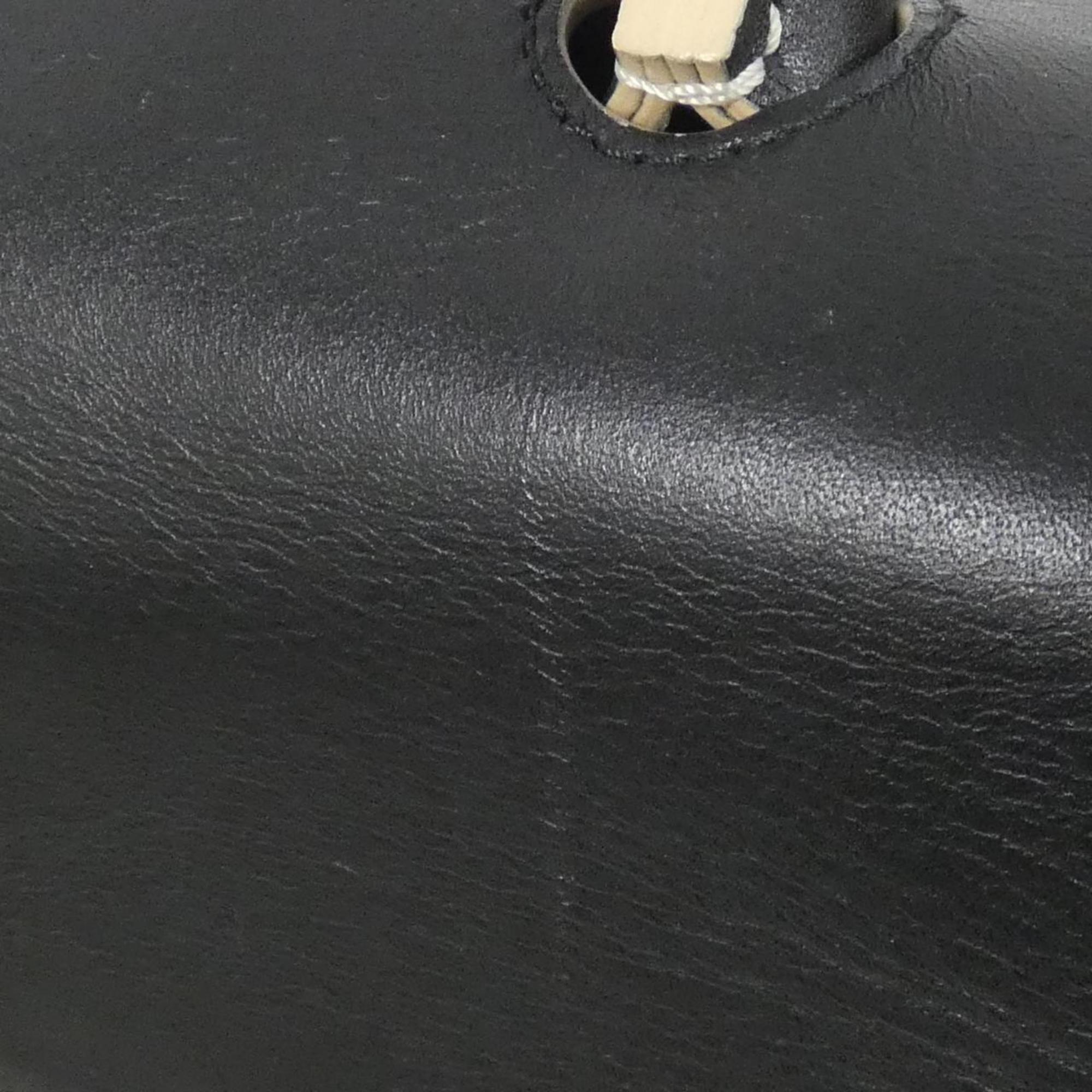 Louis Vuitton Black Brown Coated Canvas Leather Handbag