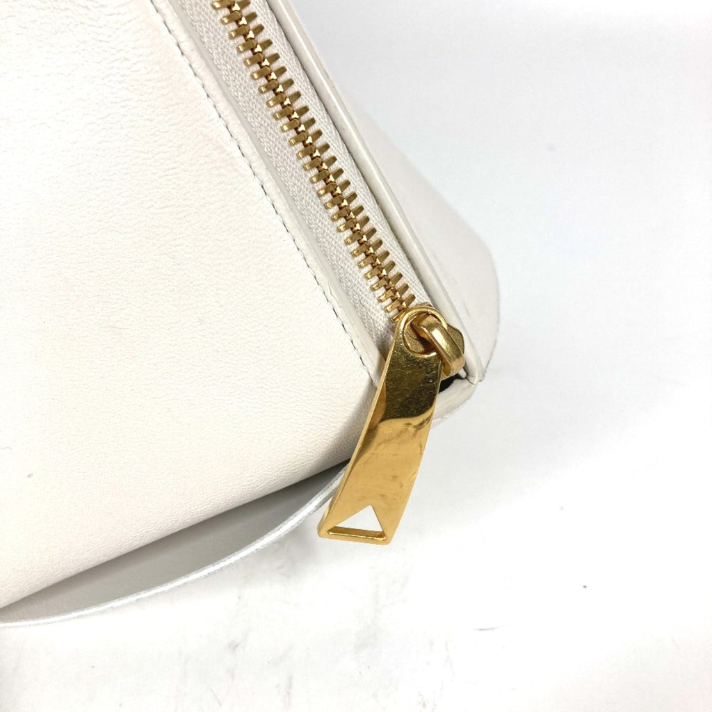 Bottega Veneta White Leather Pouch