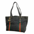 Gucci Black Canvas Tote Bag (Pre-Owned)