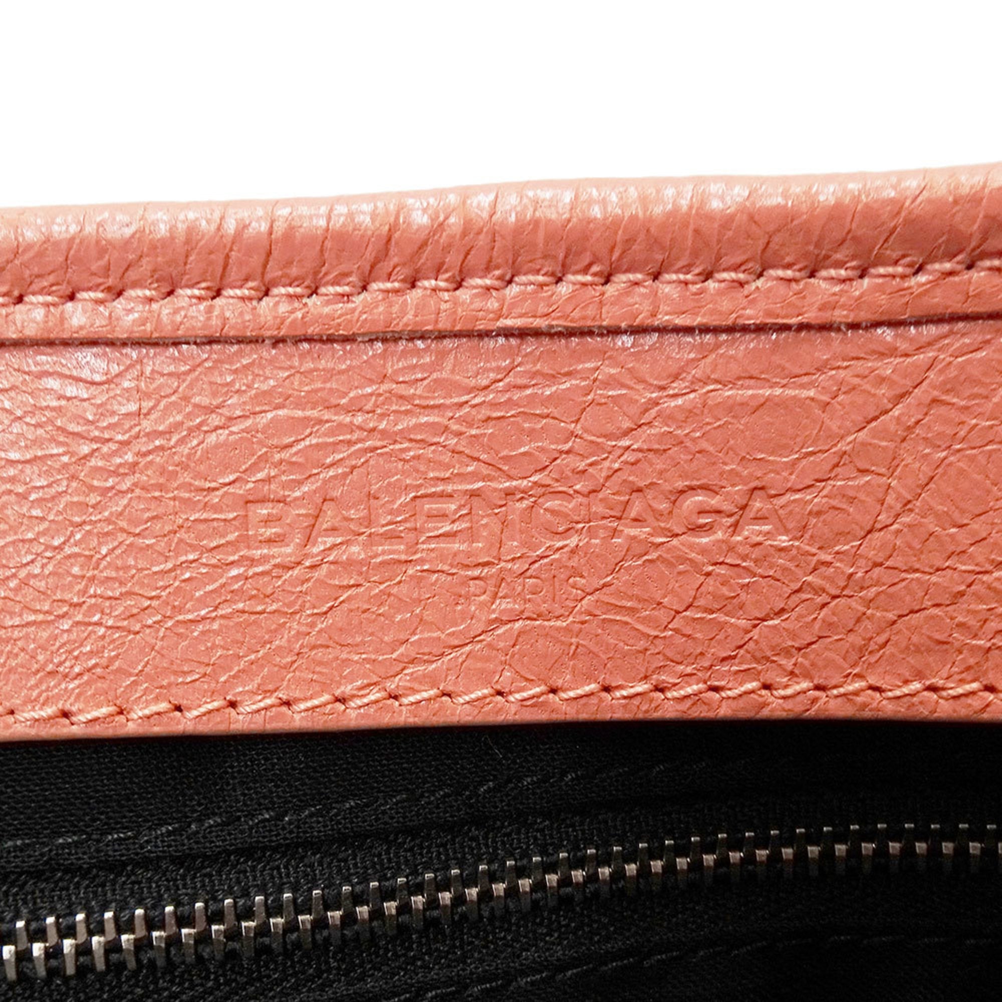 Balenciaga Salmon Pink Leather Handbag Shoulder