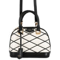Louis Vuitton Black Noir White Leather Handbag Shoulder Bag
