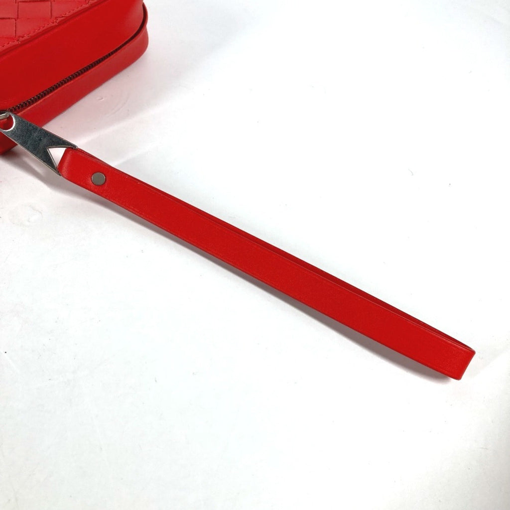 Bottega Veneta Red Color Intrecciato Clutch Bag