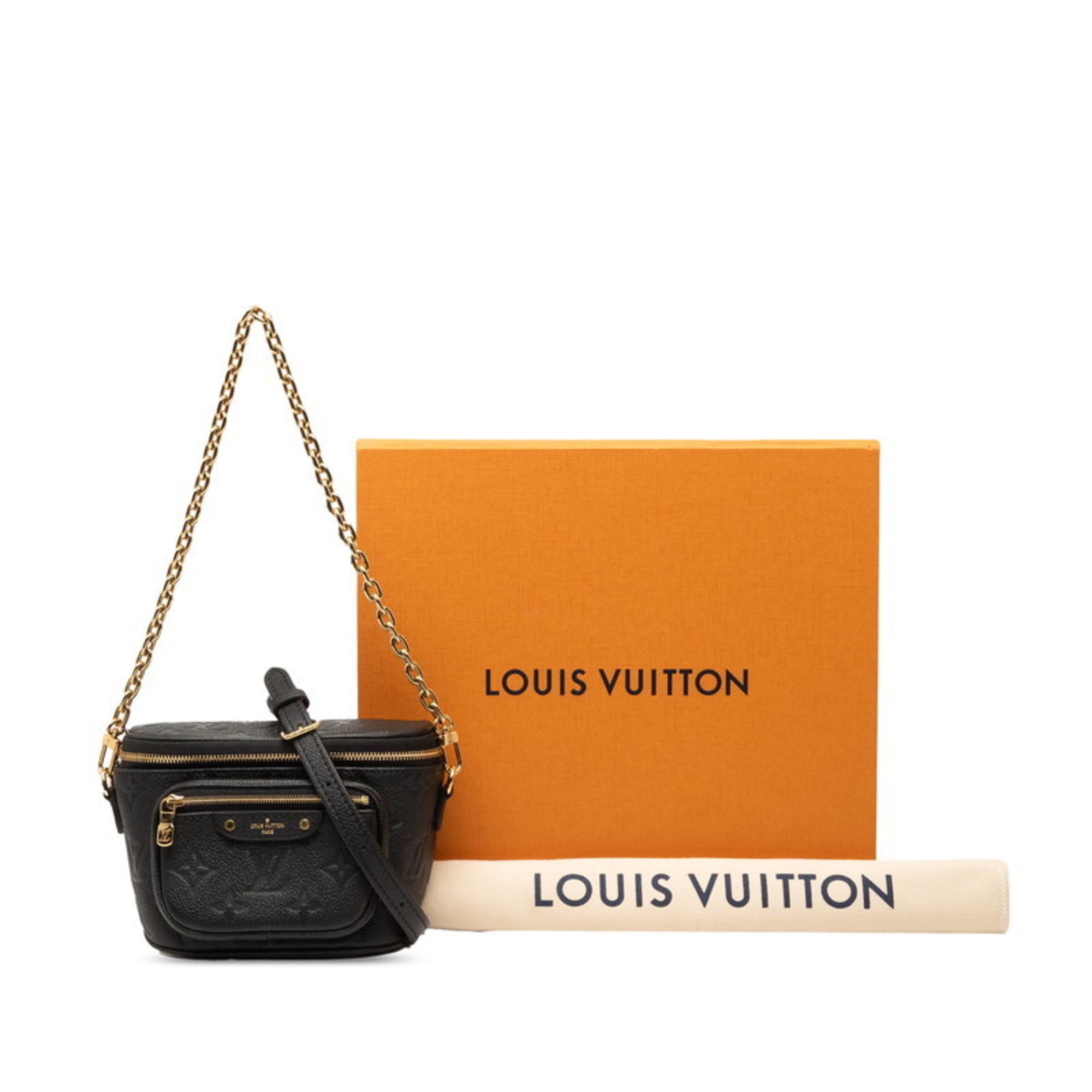 Louis Vuitton Black Noir Leather Handbag Shoulder Bag