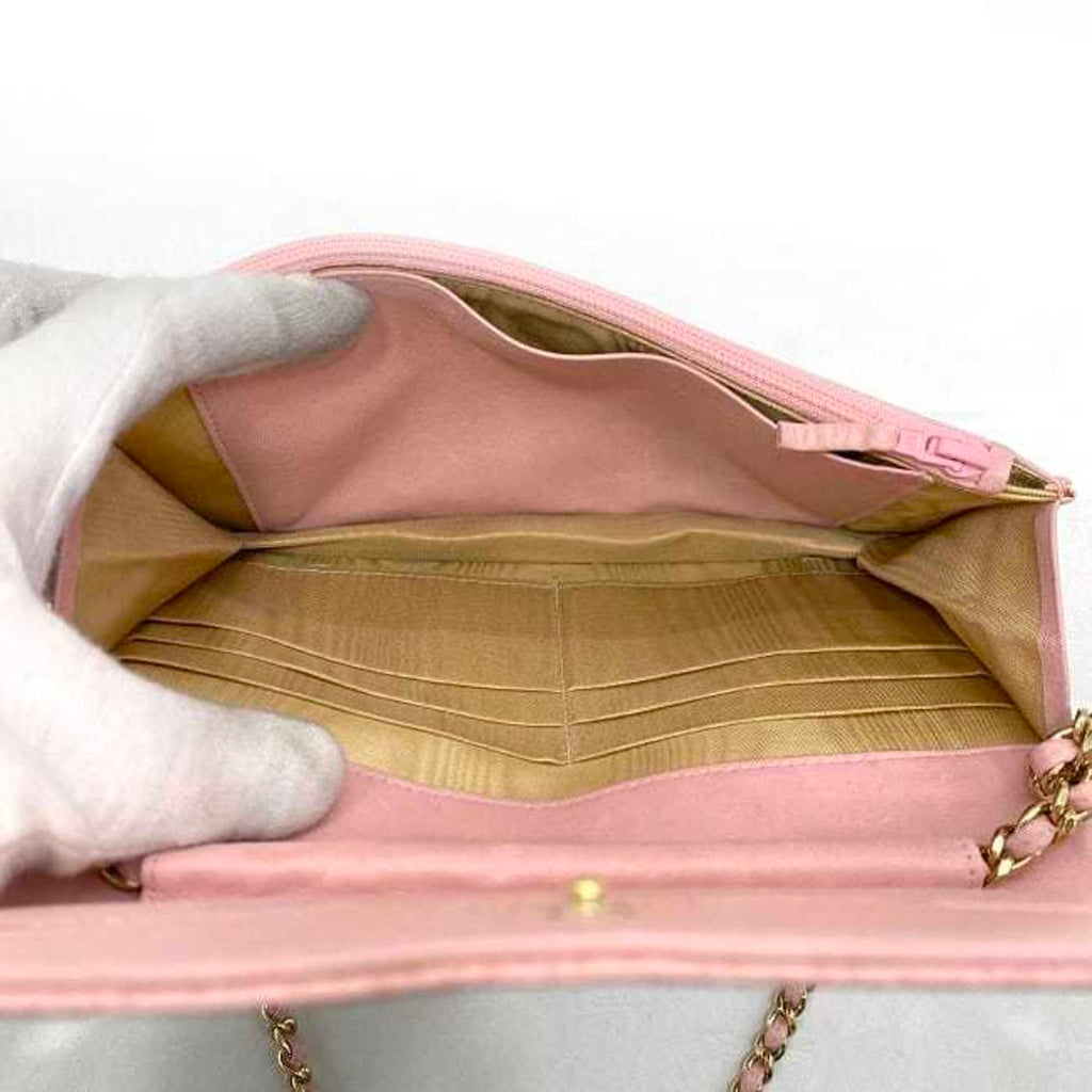 Chanel Pink Caviar Leather Shoulder Bag