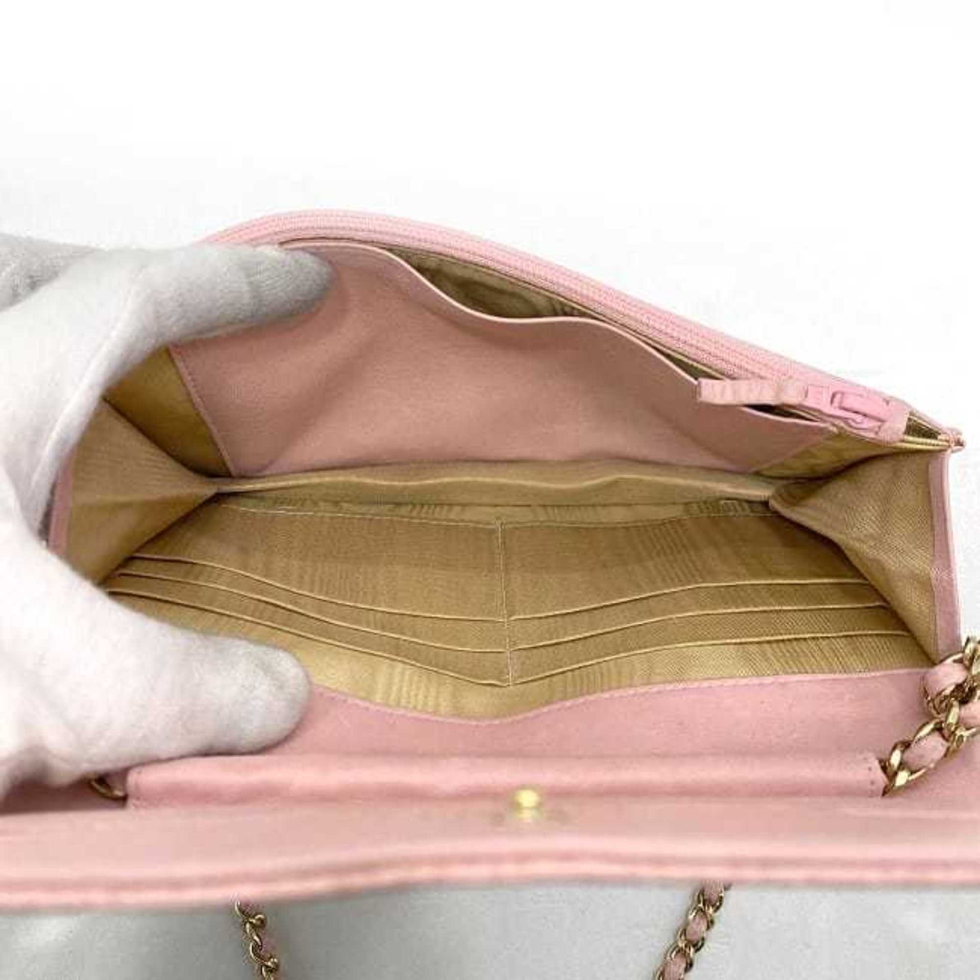 Chanel Pink Caviar Leather Shoulder Bag