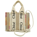 Chloé White Linen Leather Tote Bag (Pre-Owned)