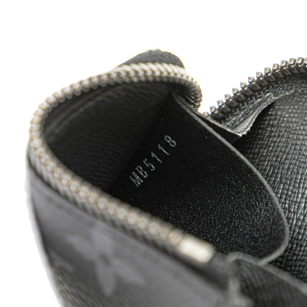 Louis Vuitton Black Leather Pvc Coin Purse/Coin Case