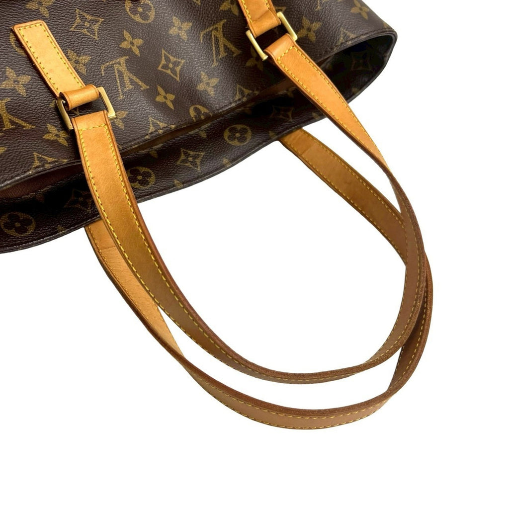 Louis Vuitton Brown Leather Pvc Handbag Tote Bag
