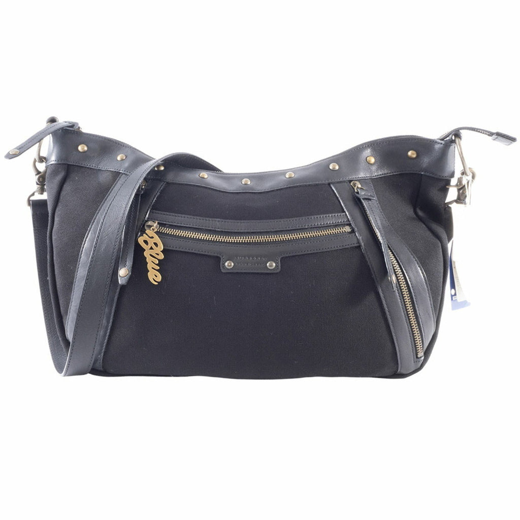 Burberry Black Canvas Leather Shoulder Bag