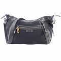 Burberry Black Canvas Leather Shoulder Bag