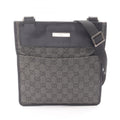 Gucci Black Denim Leather Handbag Shoulder Bag (Pre-Owned)