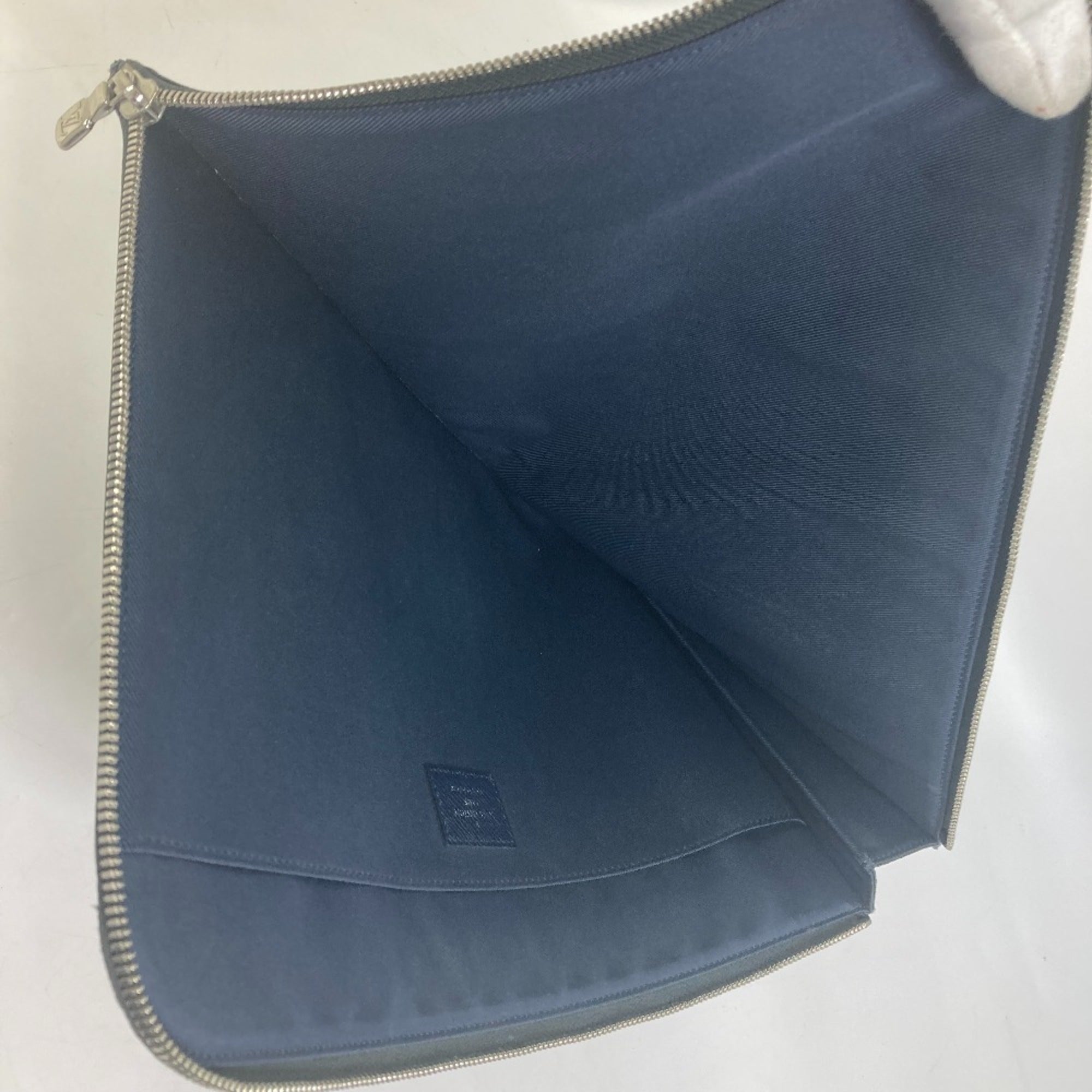 Louis Vuitton Monogram Cobalt Navy Red Color White Clutch Bag