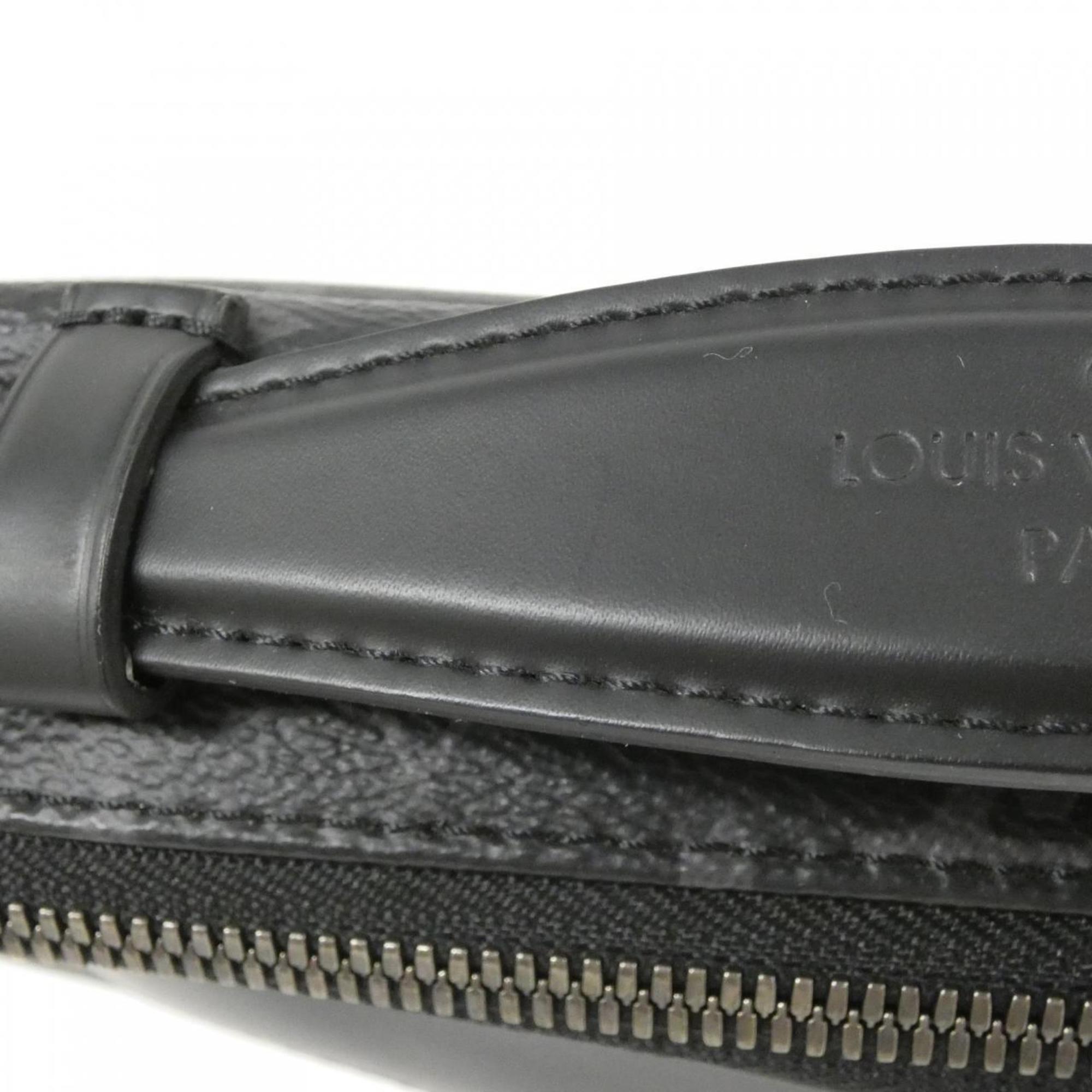 Louis Vuitton Black Coated Canvas Shoulder Bag