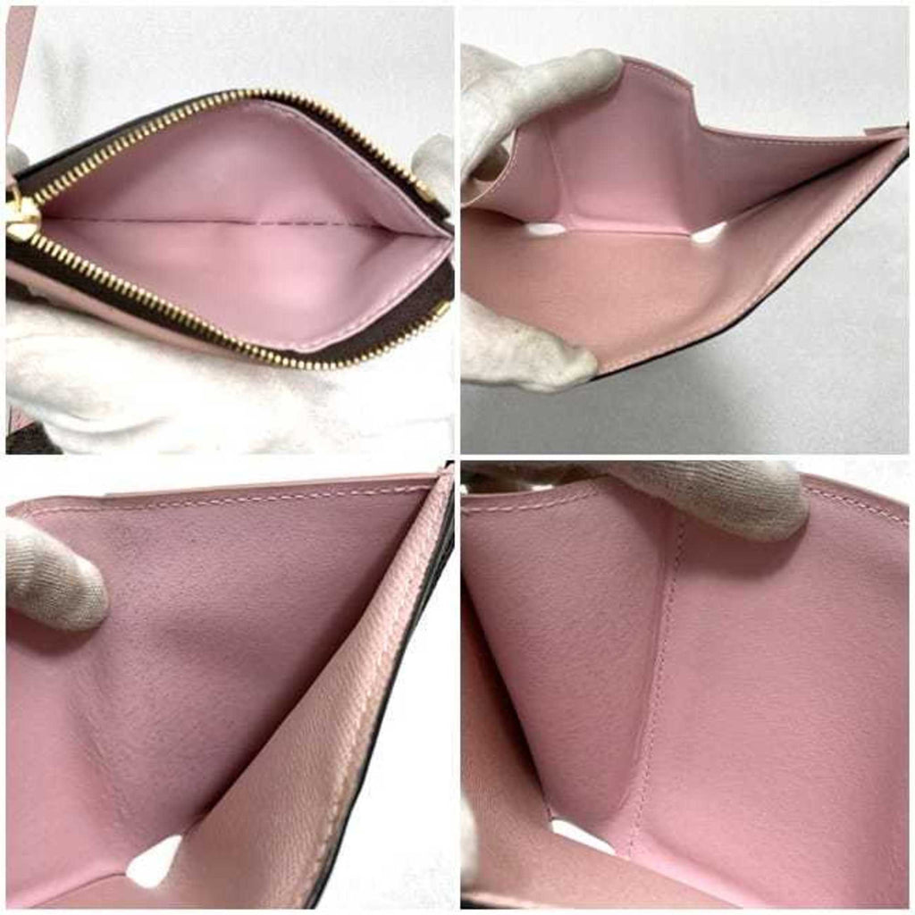 Louis Vuitton Brown Monogram Pink Rose Ballerine Monogram Wallet (Tri-Fold)
