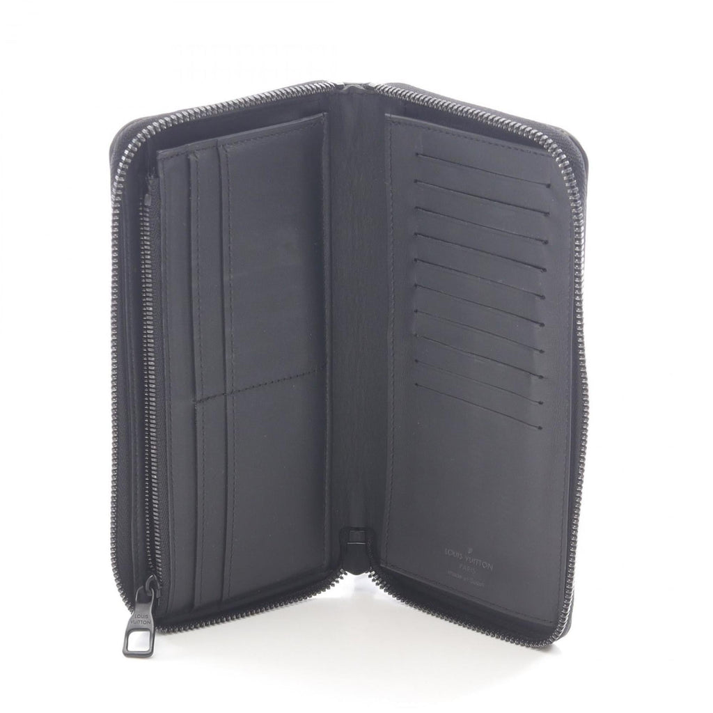 Louis Vuitton Black Noir Leather Long Wallet