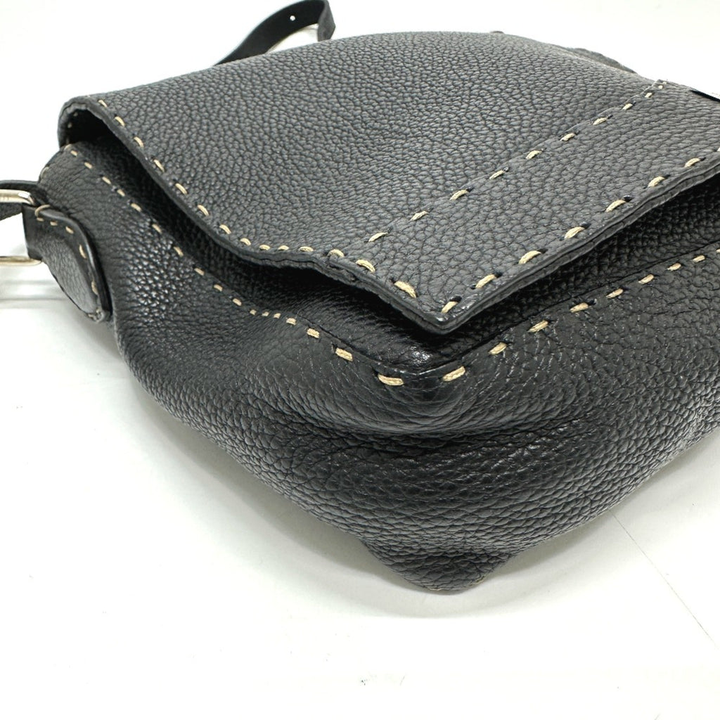 Fendi Black Leather Shoulder Bag