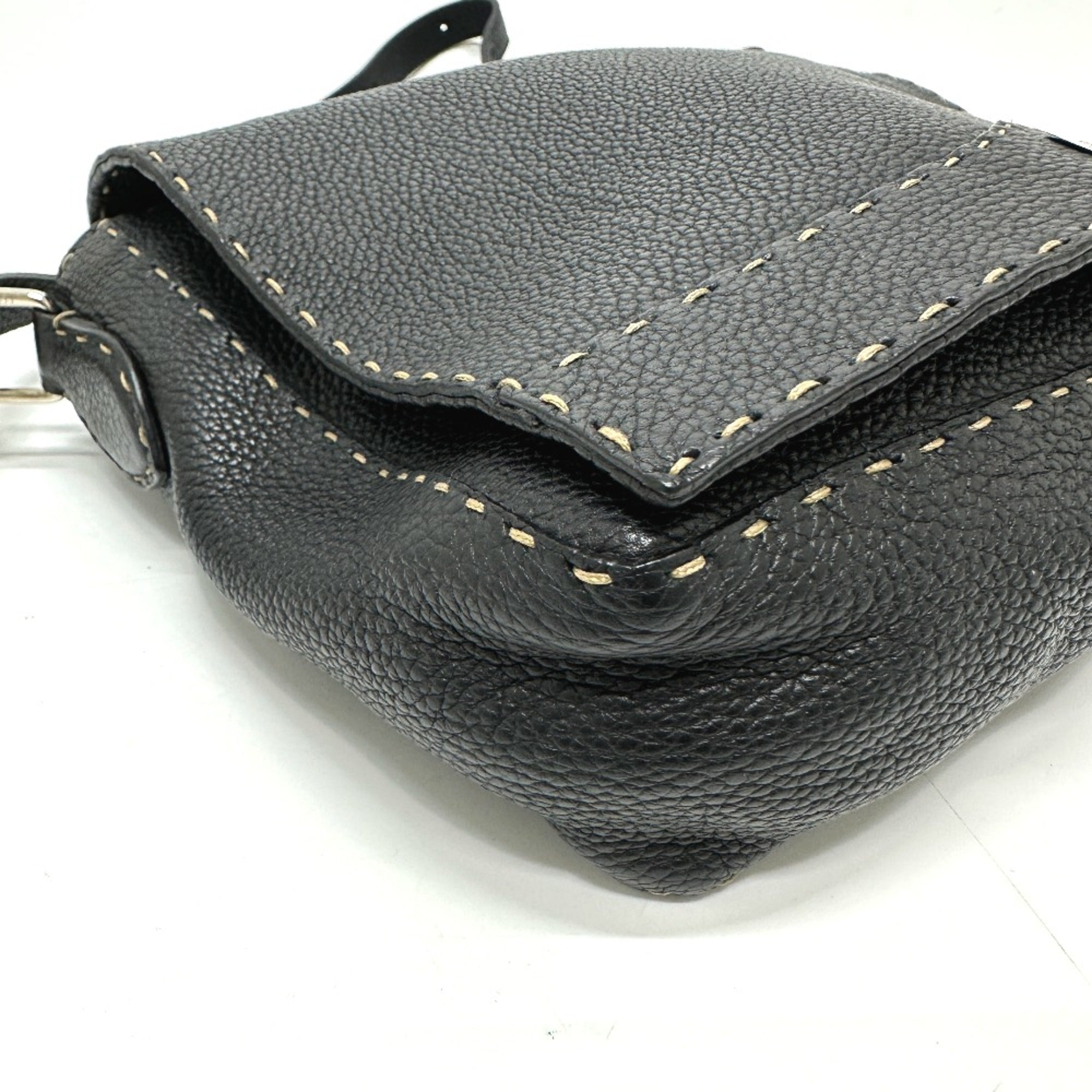 Fendi Black Leather Shoulder Bag