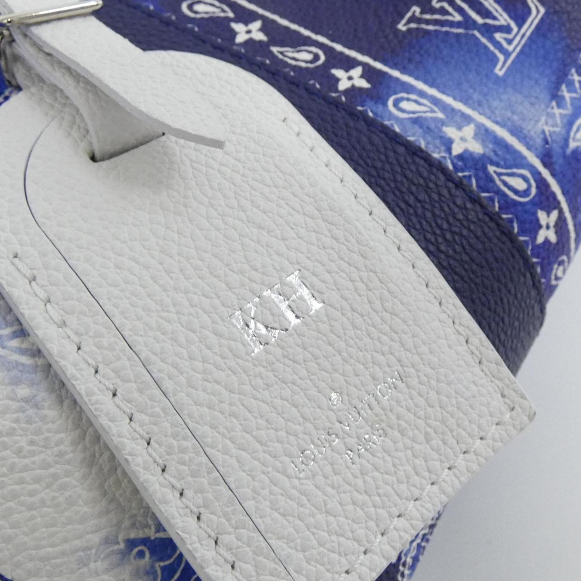 Louis Vuitton Monogram Blue Leather Shoulder Bag