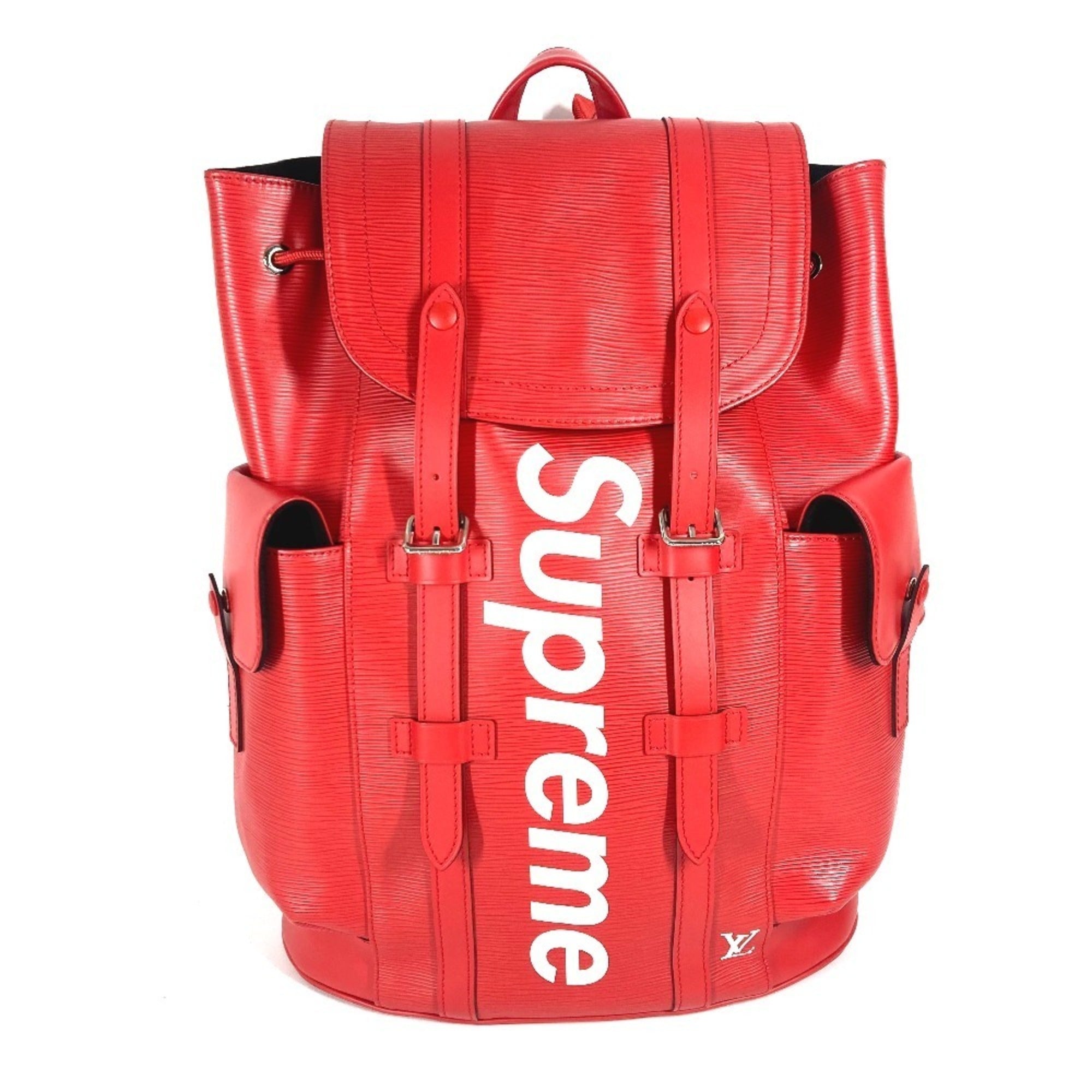 Louis Vuitton Epi Red Color White Epi Leather Backpack
