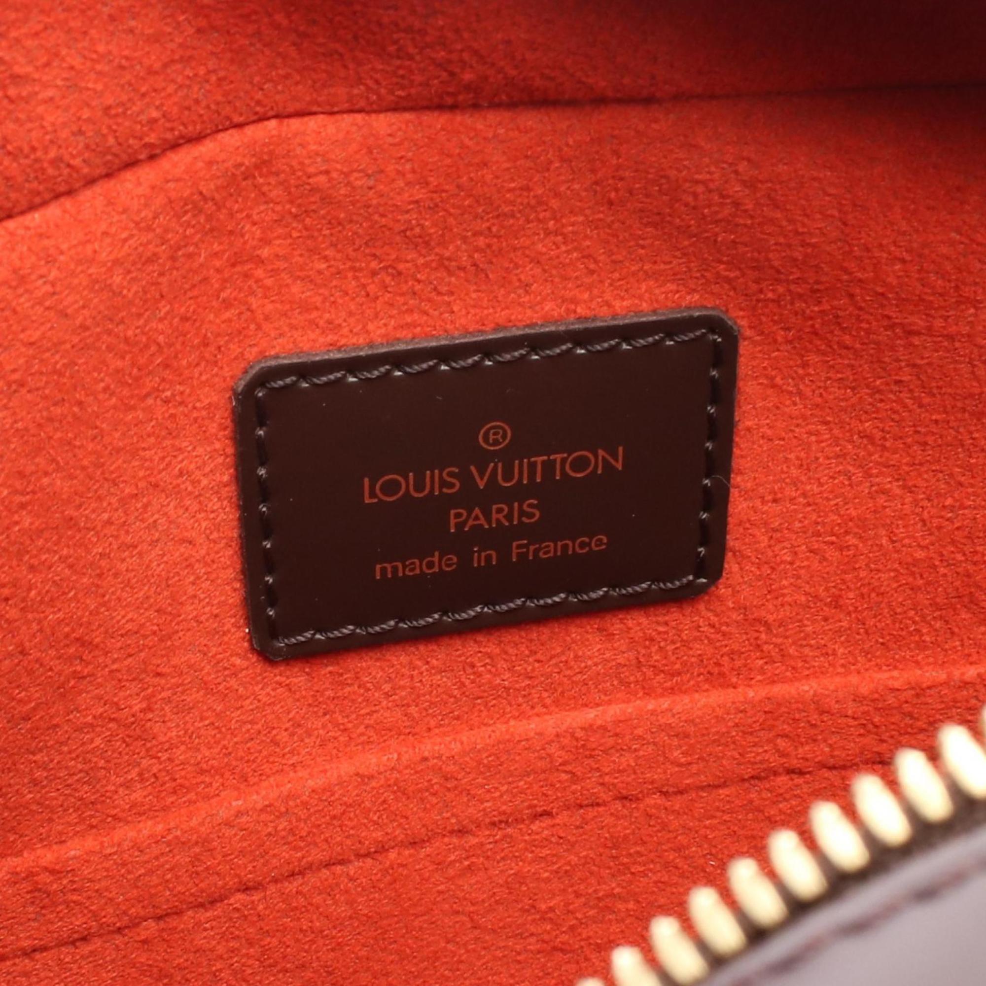 Louis Vuitton Brown Damier Canvas Pvc Leather Handbag