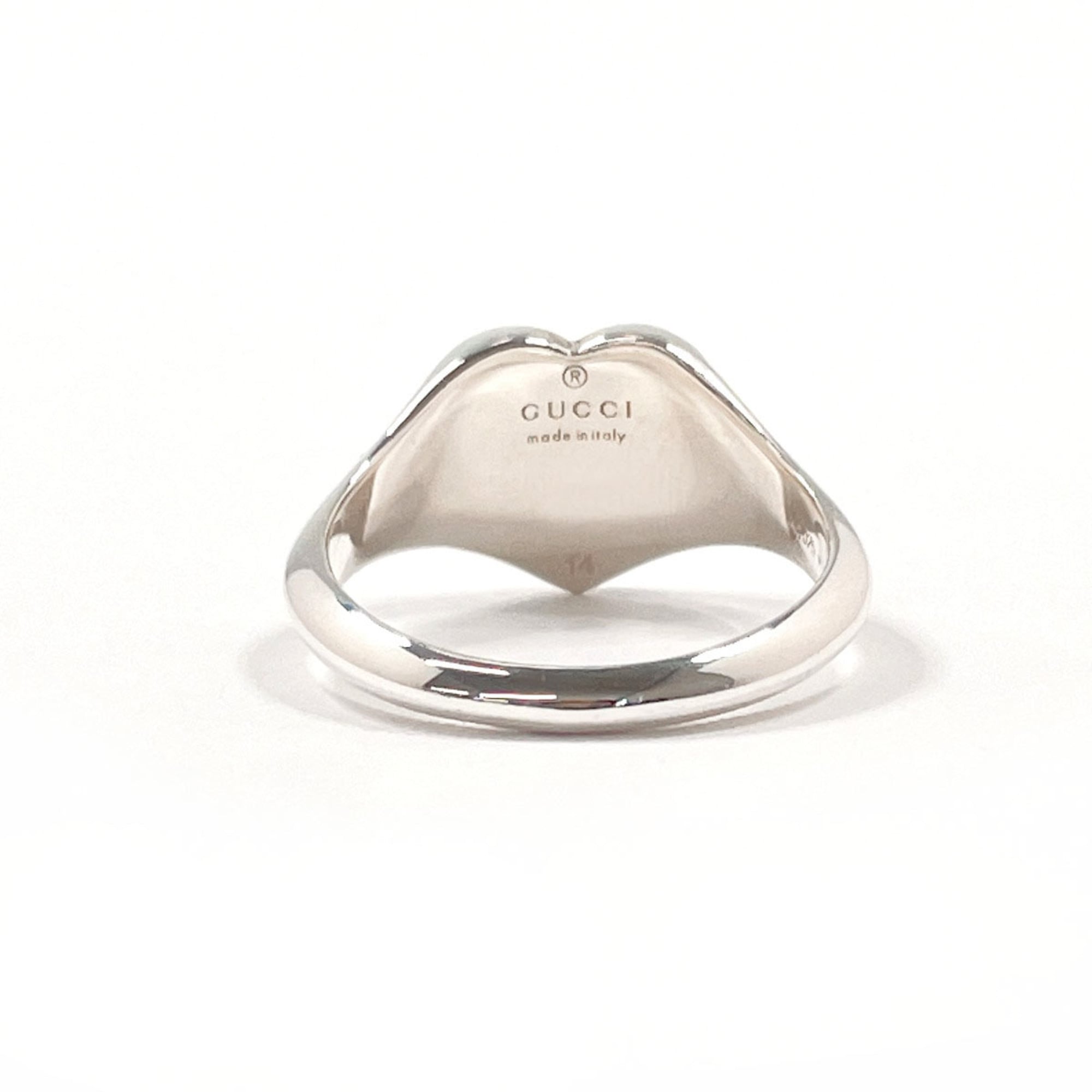 Gucci Silver Enamel Silver 925 Band Ring (Pre-Owned)