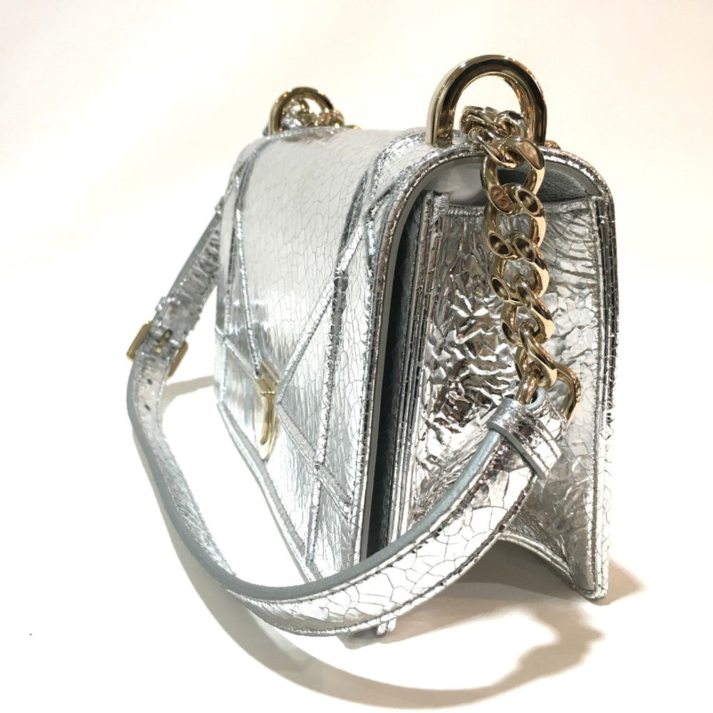 Christian Dior Silver Leather Shoulder Bag (Pre-Owned)