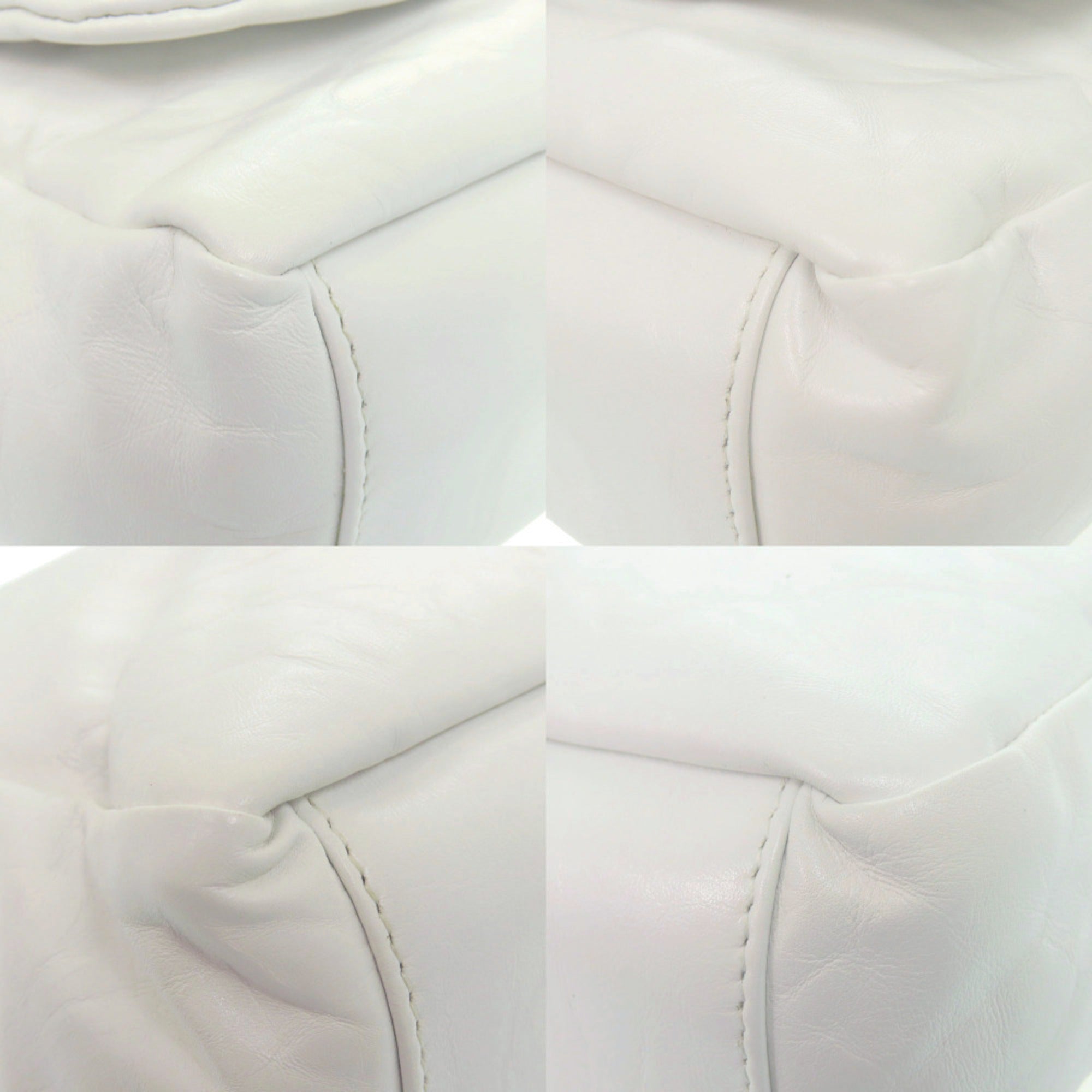 Balenciaga White Leather Handbag Shoulder