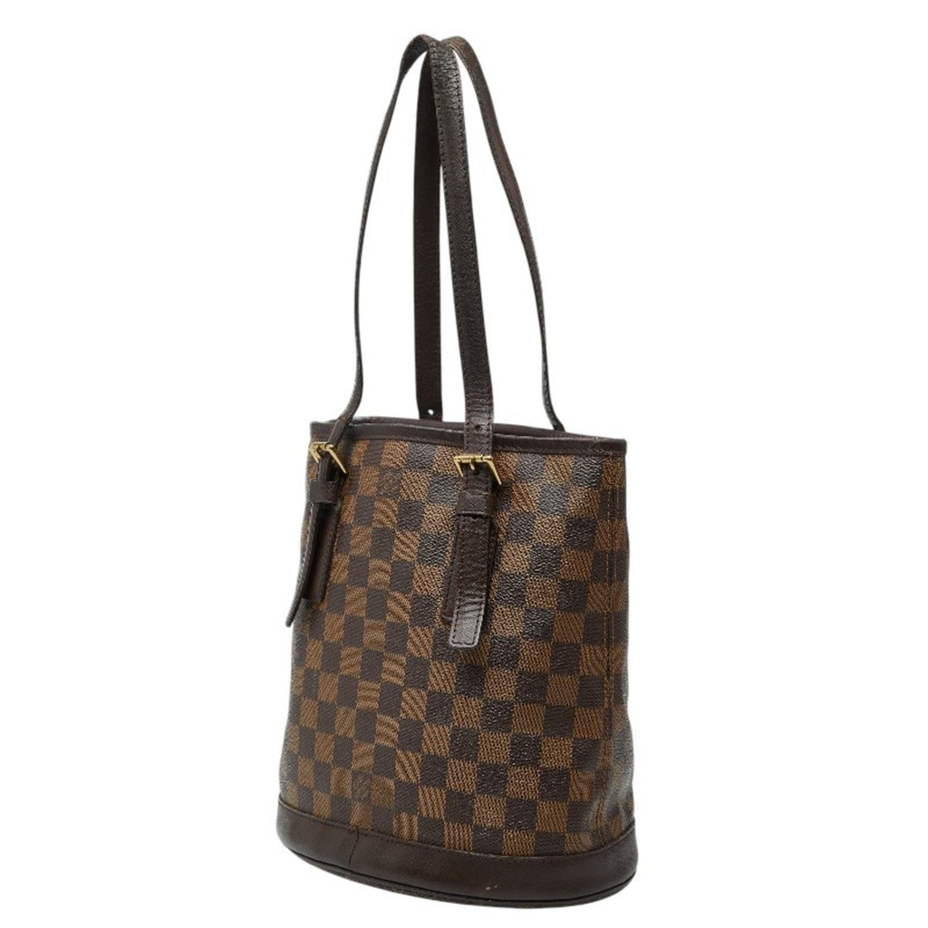 Louis Vuitton Brown Pvc Leather Shoulder Bag Tote Bag