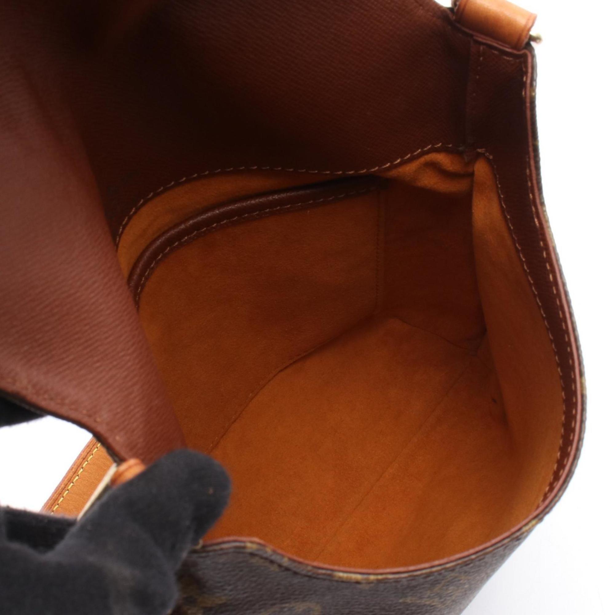 Louis Vuitton Brown Coated Canvas Leather Shoulder Bag