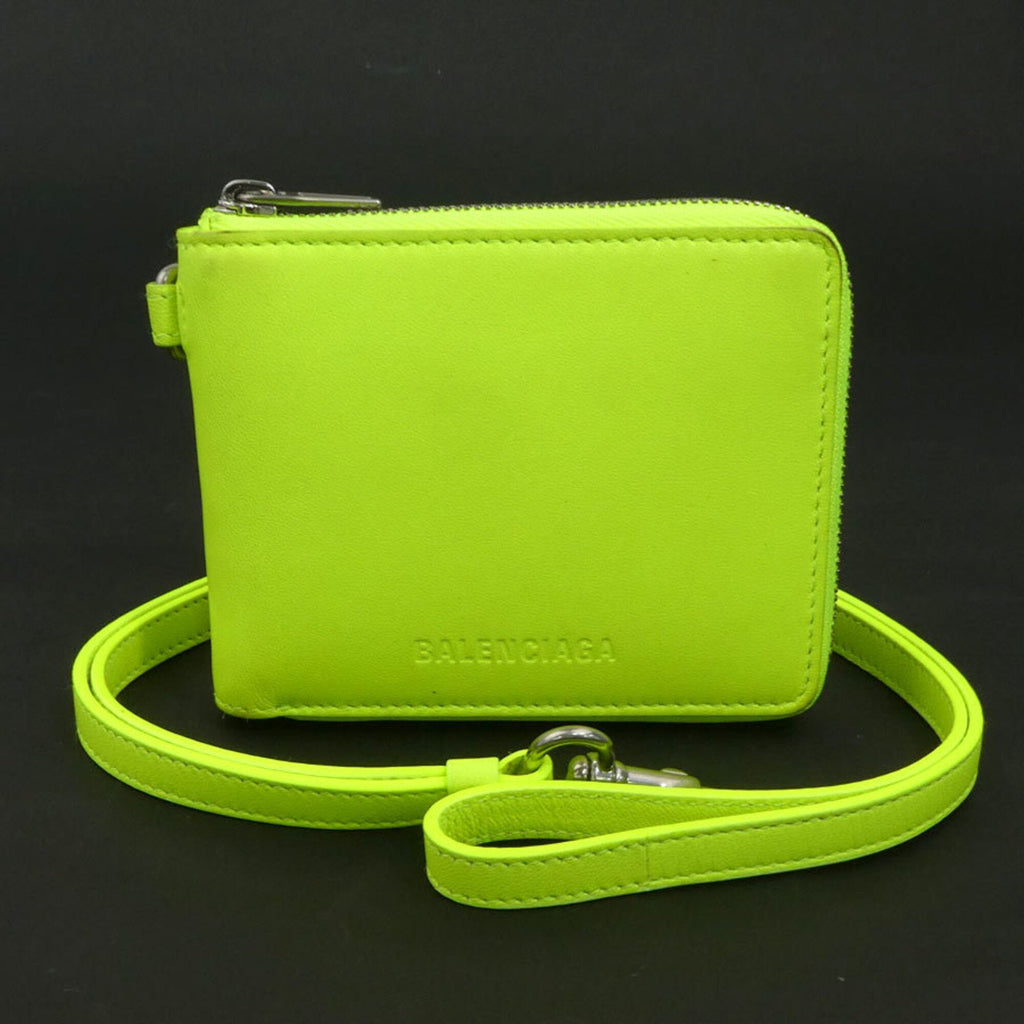 Balenciaga Yellow Leather Wallet (Bi-Fold)