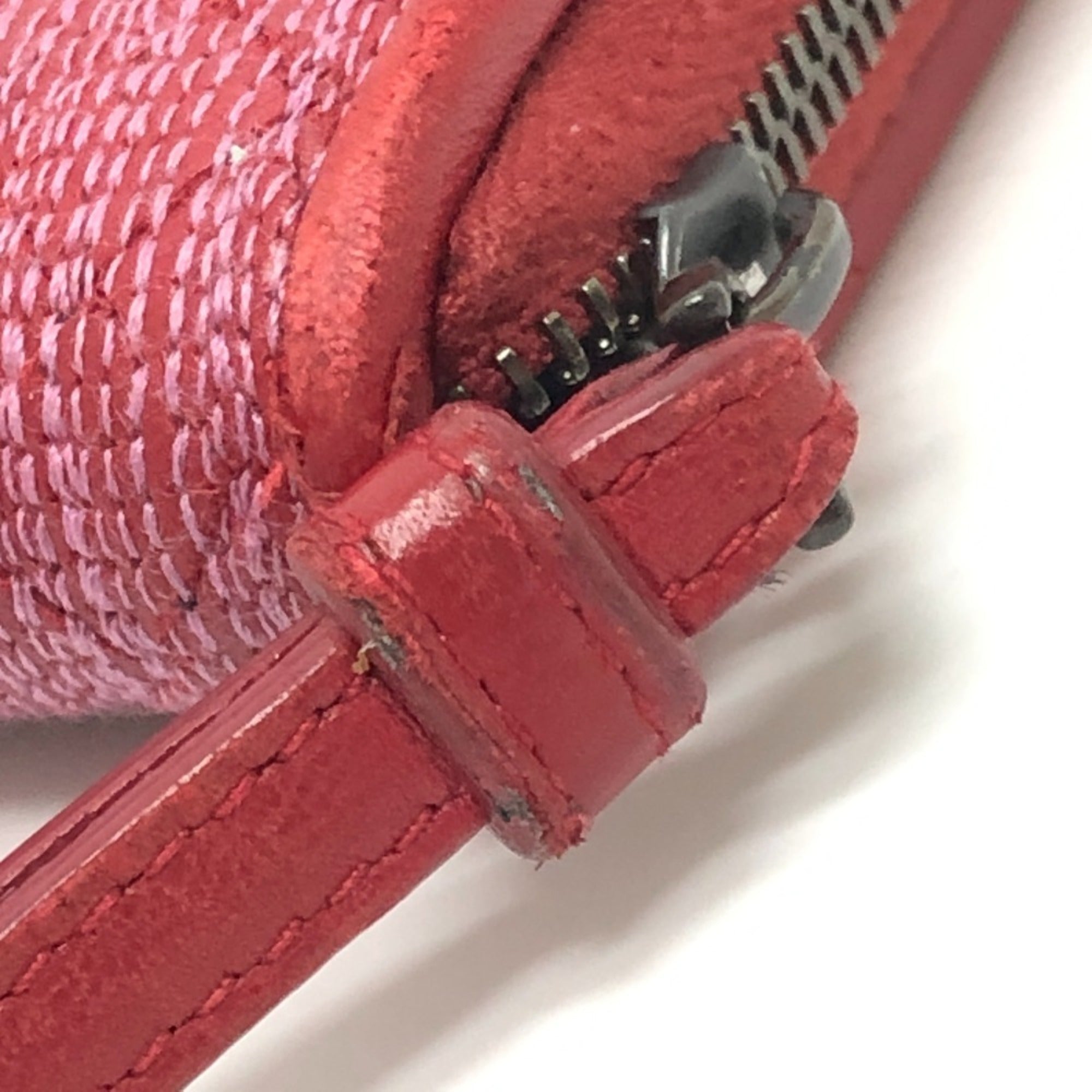 Bottega Veneta Intrecciato Red Color Leather Canvas Long Wallet (Bi-Fold)
