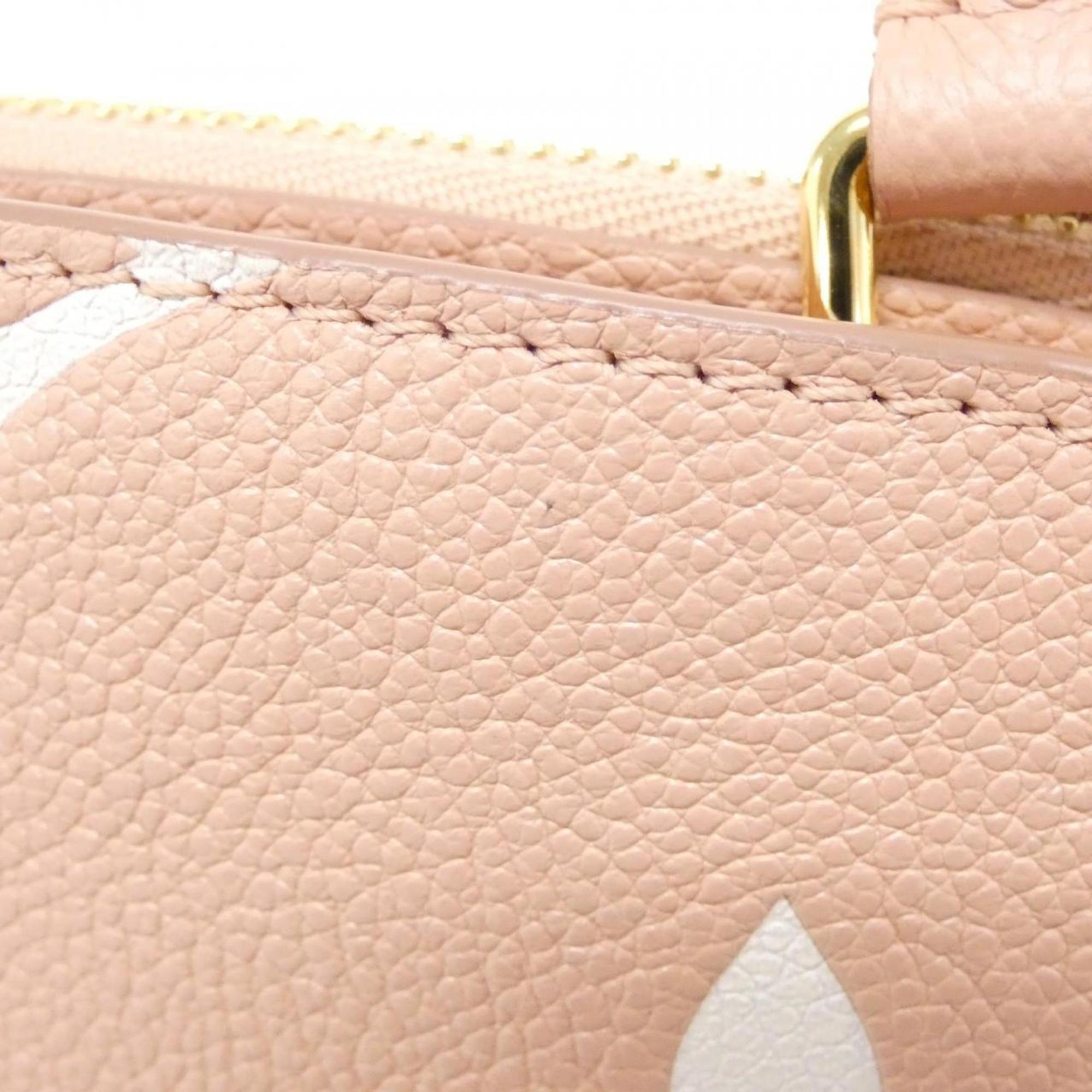Louis Vuitton Cream Pink Leather Handbag